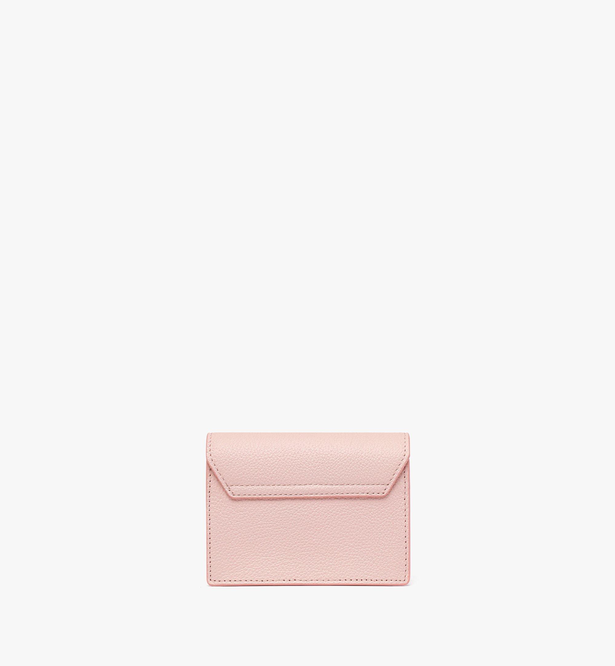 MCM Himmel Crossbody Wallet in Embossed Logo Leather Pink MYAESAC01P7001 Alternate View 3