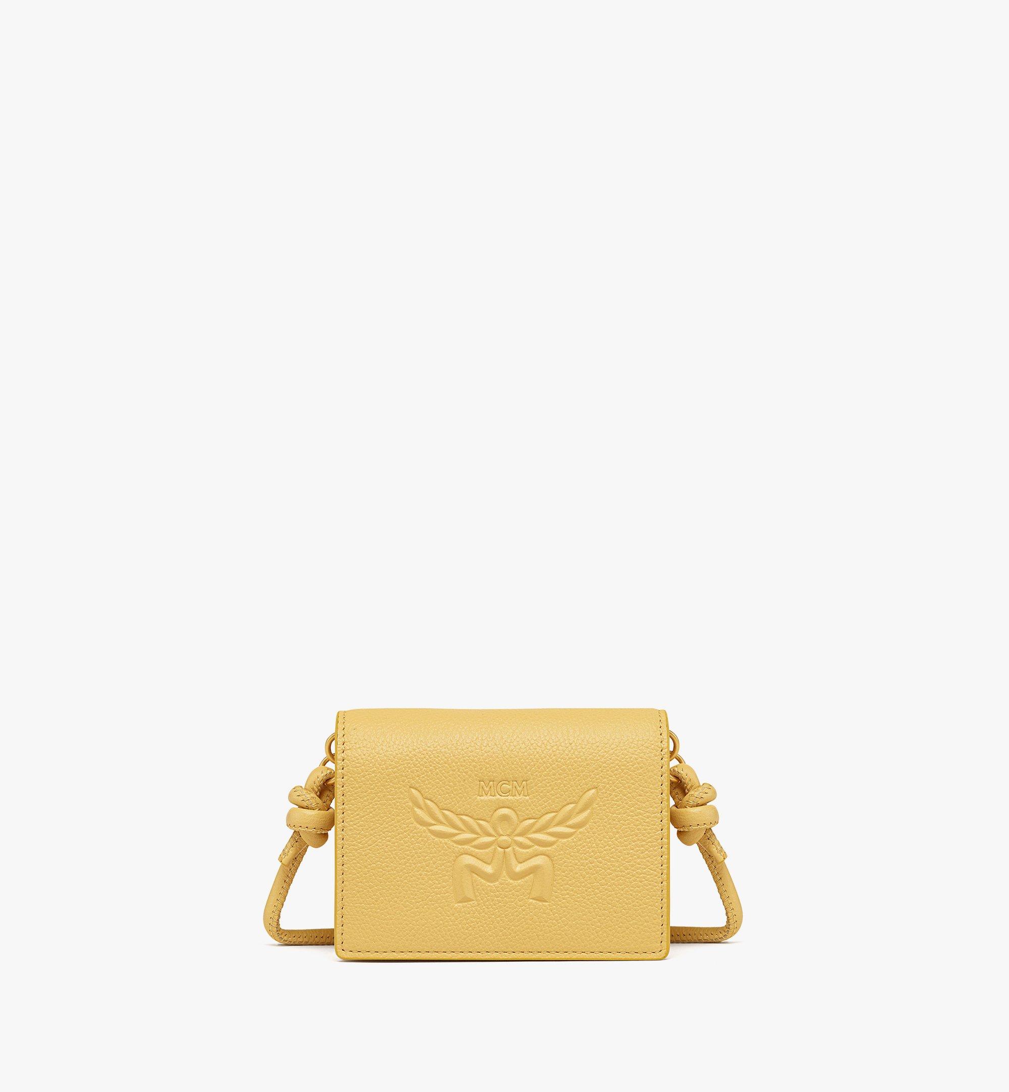 Himmel Crossbody Wallet in Embossed Logo Leather