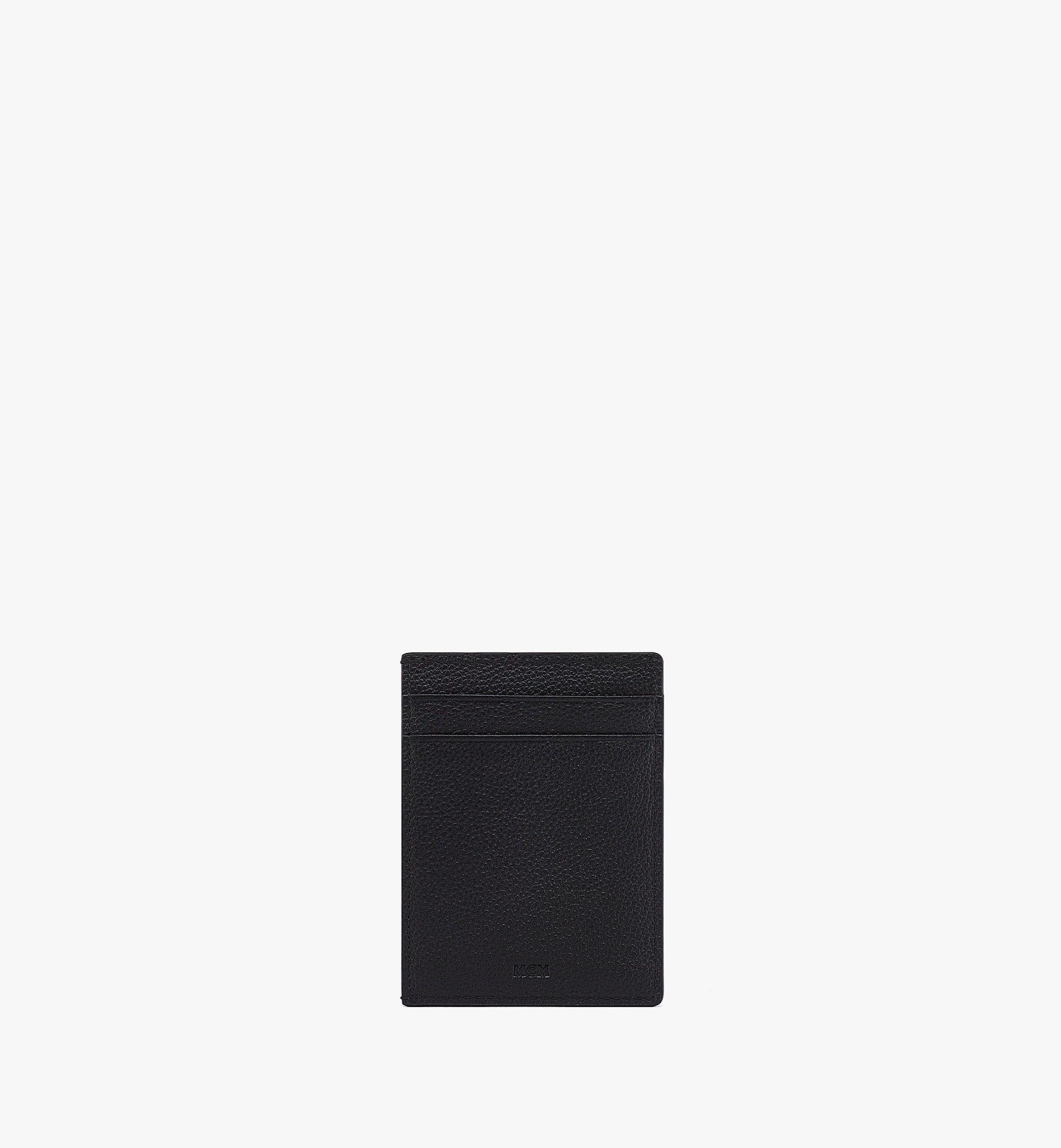 MCM Himmel Card Case in Embossed Leather Black MYAESAC03BK001 Alternate View 2