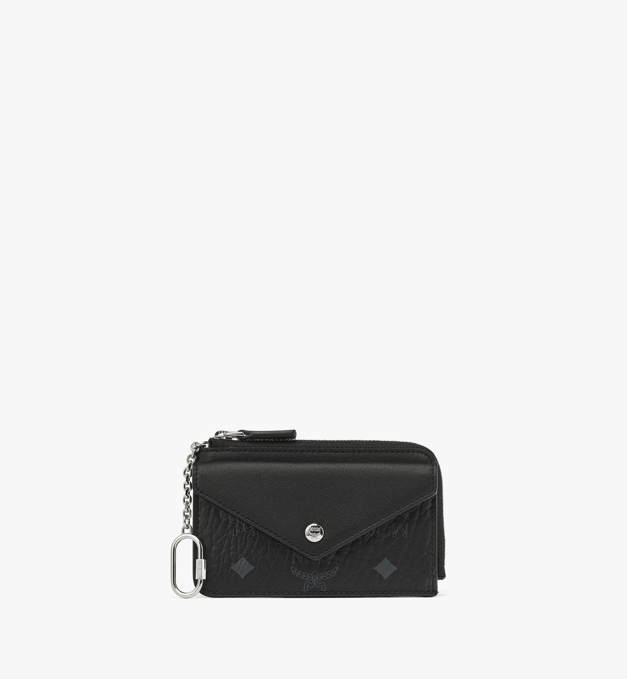 Mini Aren Zip Around Card Case in Visetos Black | MCM ®JP