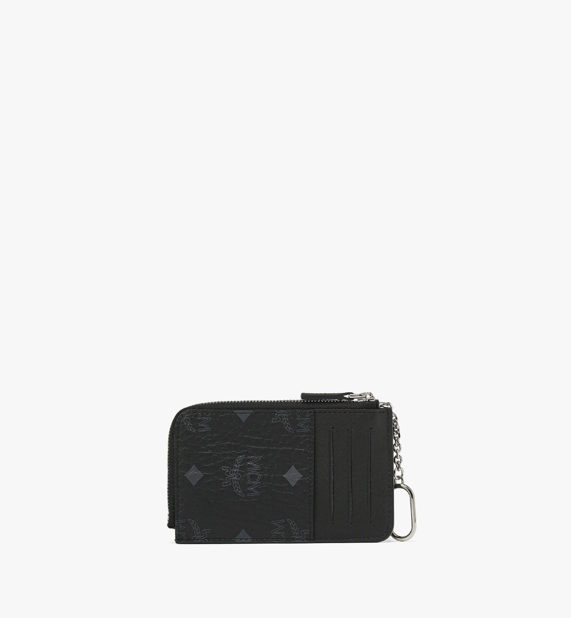 Mini Aren Zip Around Card Case in Visetos Black | MCM ®UK