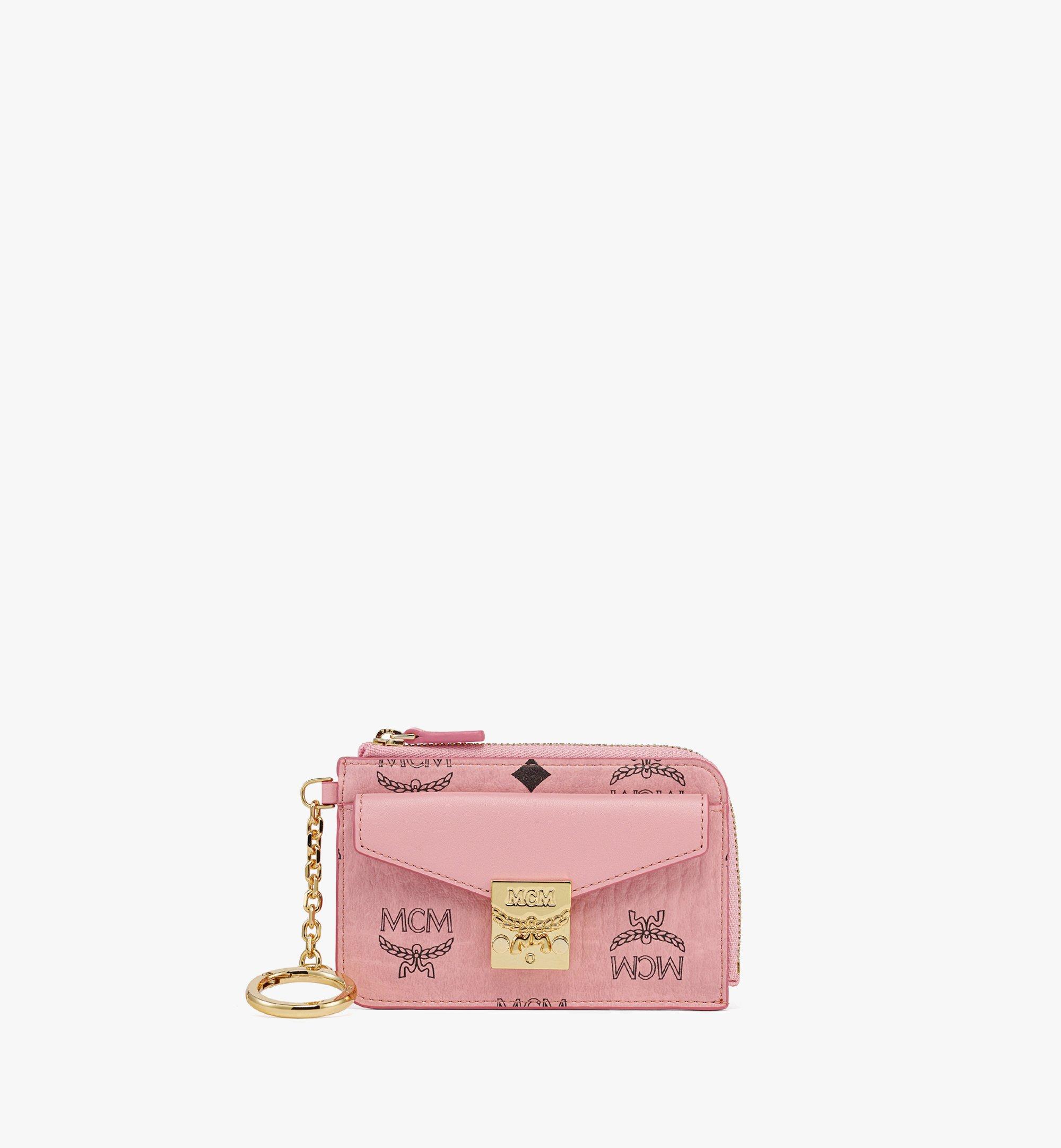 MCM Tracy Zip Card Case in Visetos Pink MYAFSXT01PZ001 Alternate View 1