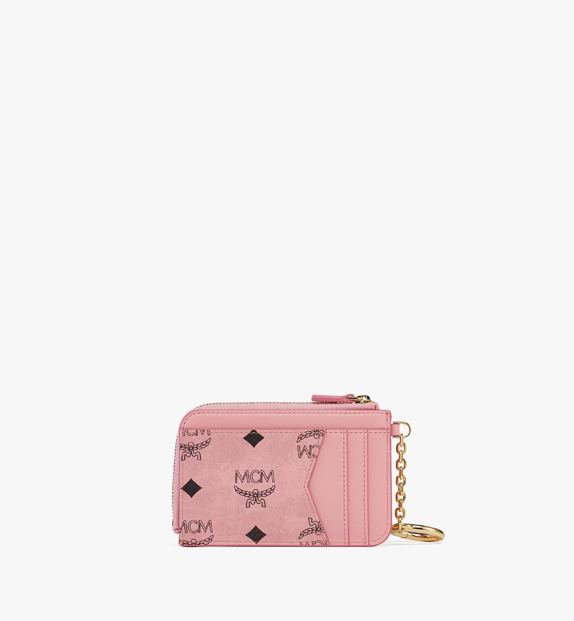 MCM Tracy Zip Card Case in Visetos Pink MYAFSXT01PZ001 Alternate View 2