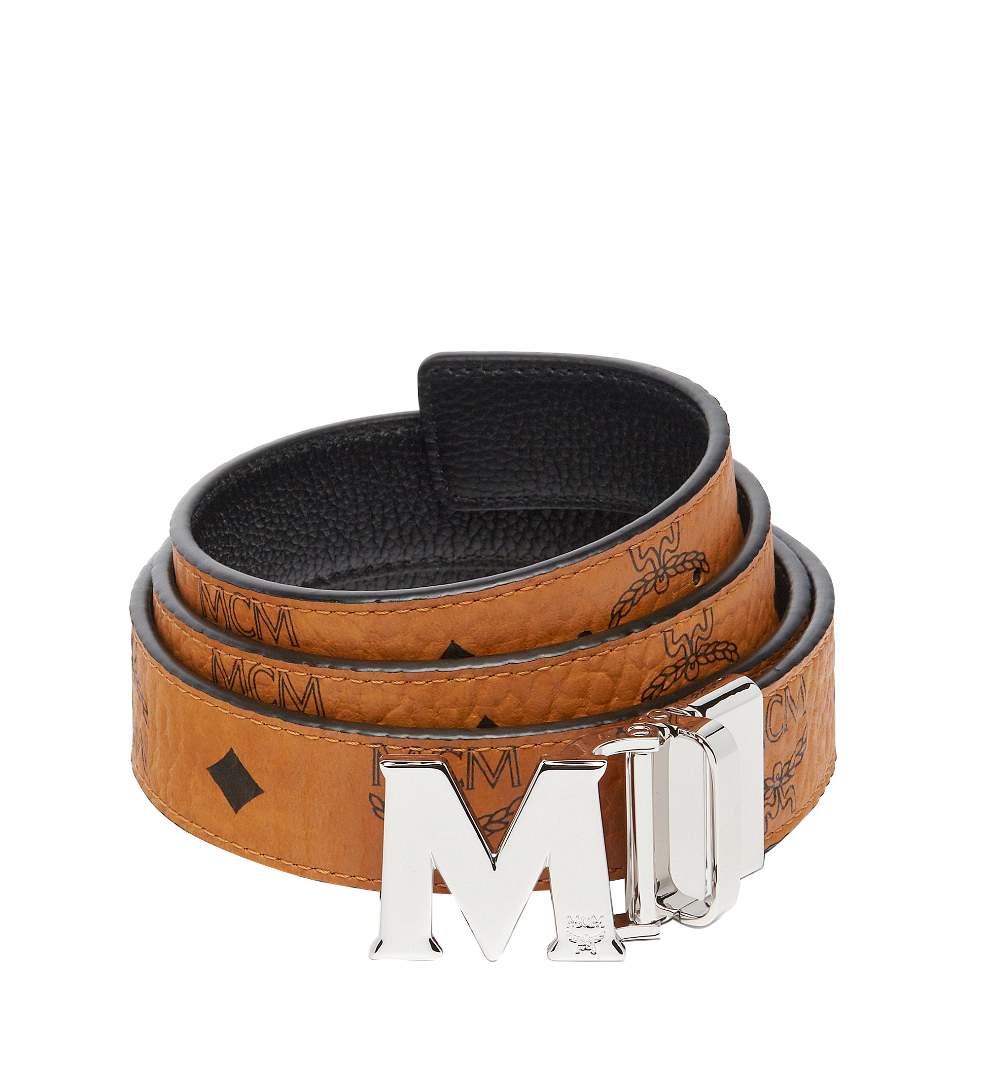 cognac mcm belt