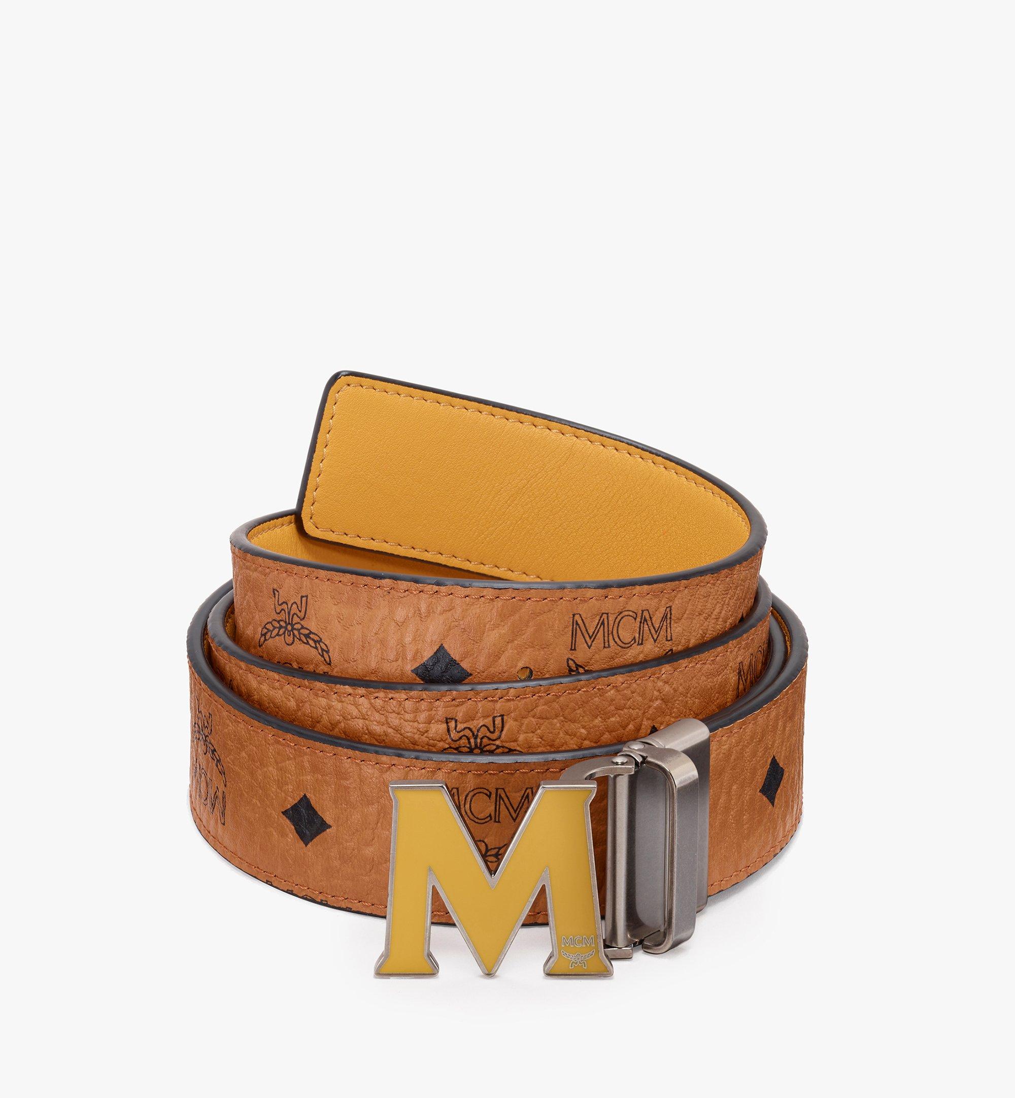 beige mcm belt