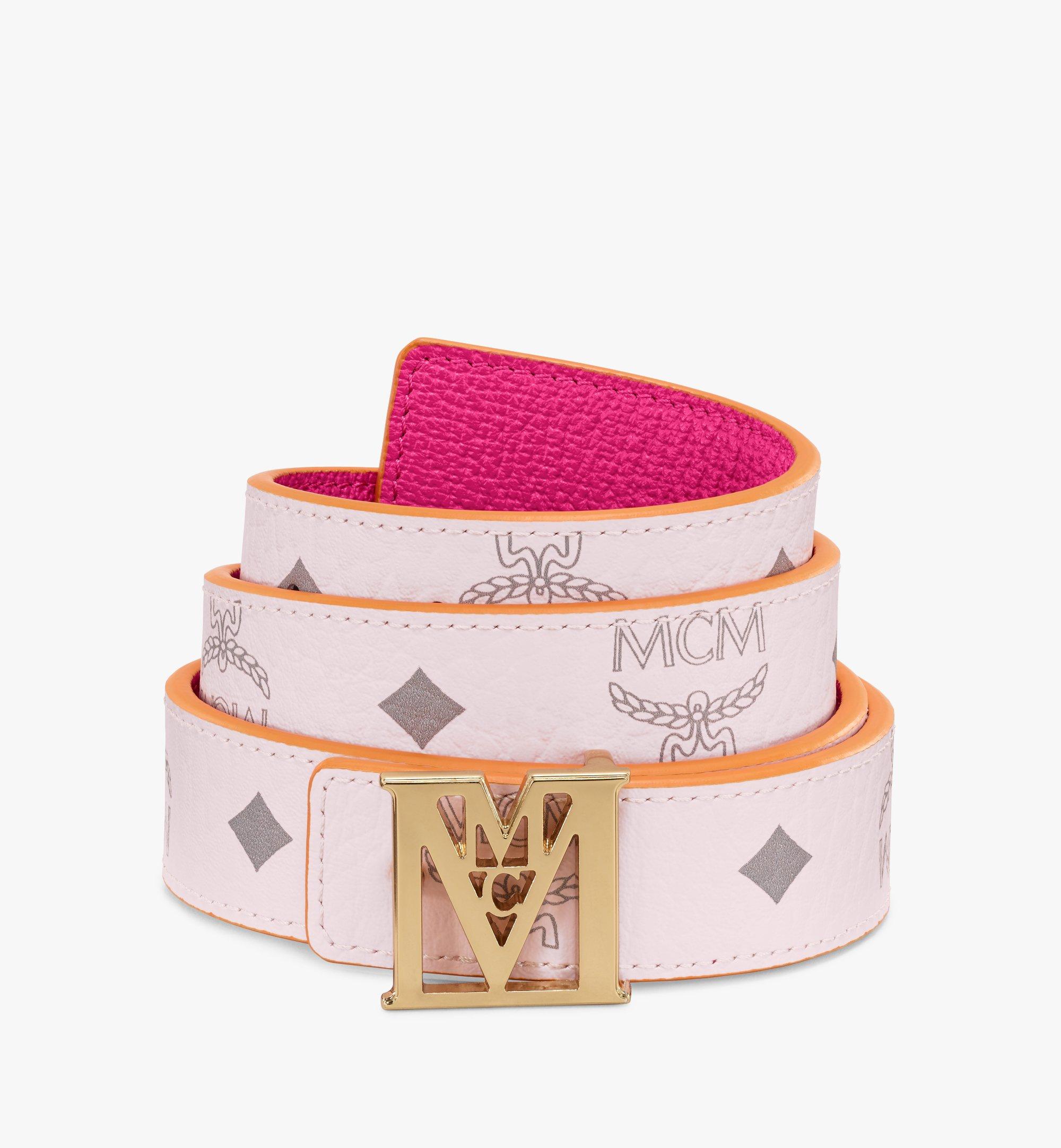 pink mcm belt