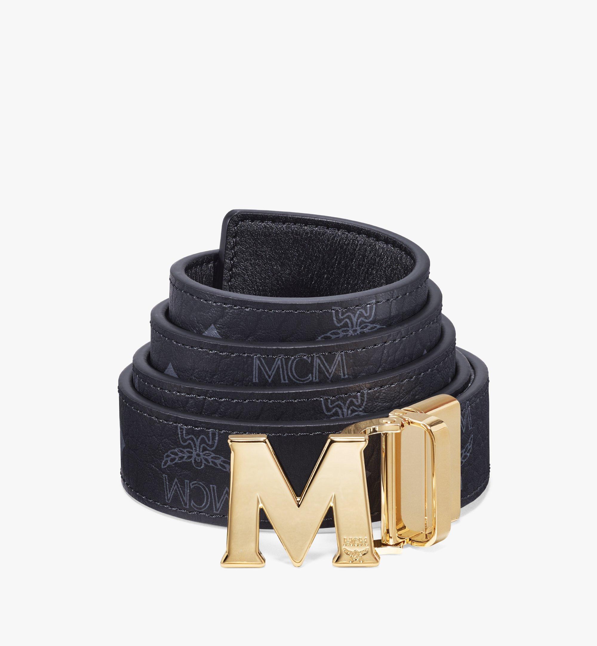 mcm leather belt