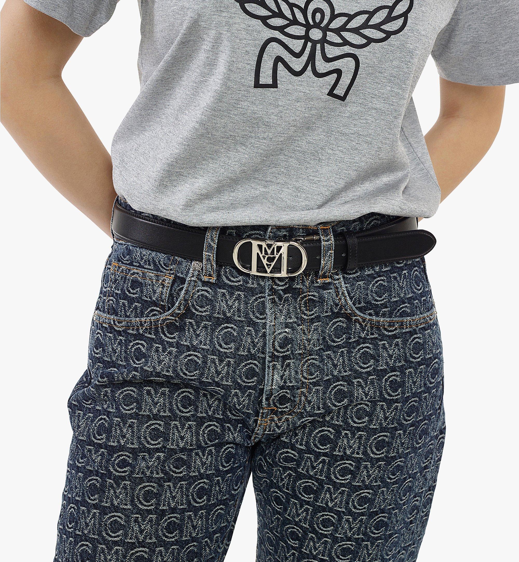 MCM, Accessories, Mcm Tech Logo Belt Black Grey Size Os