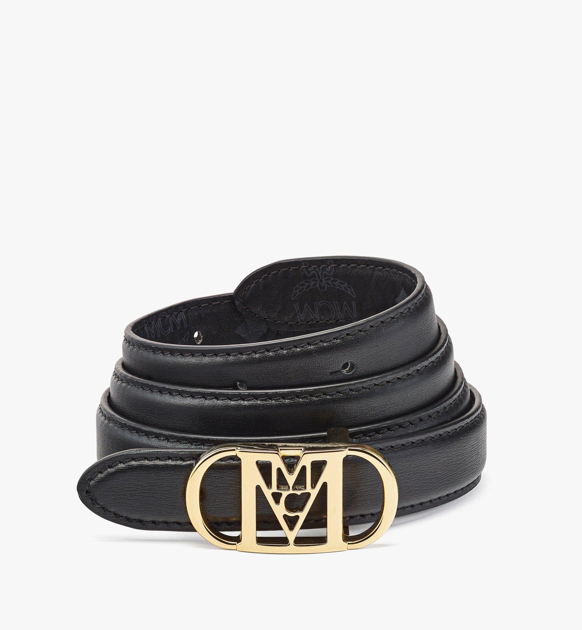 MCM Mode Travia 压纹皮革滑扣双面腰带 Black MYBCSLM03BK100 更多视角 1