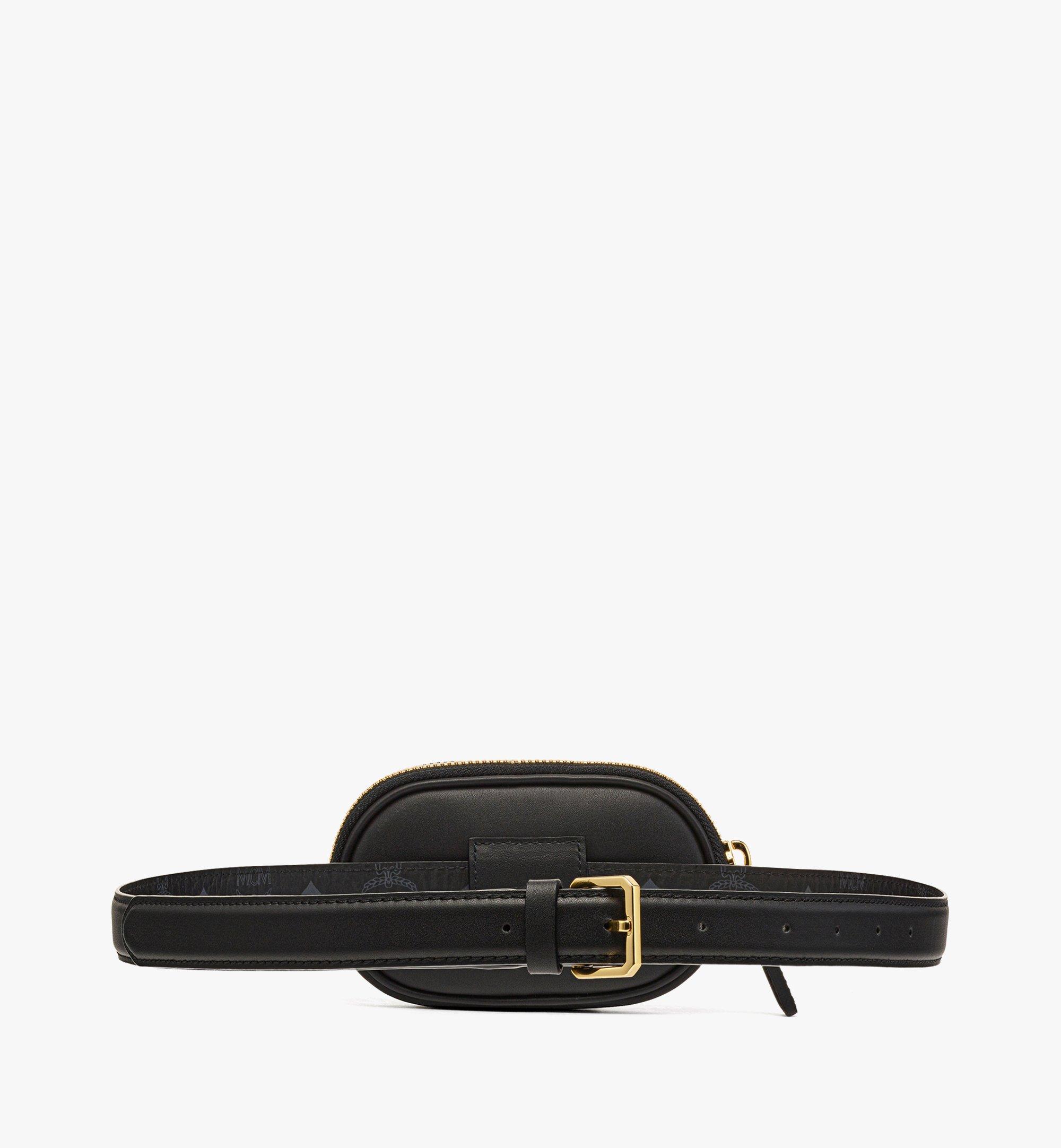 MCM Mode Travia Belt w/ Zip Pouch in Nappa Leather Black MYBDALD04BK110 Alternate View 2