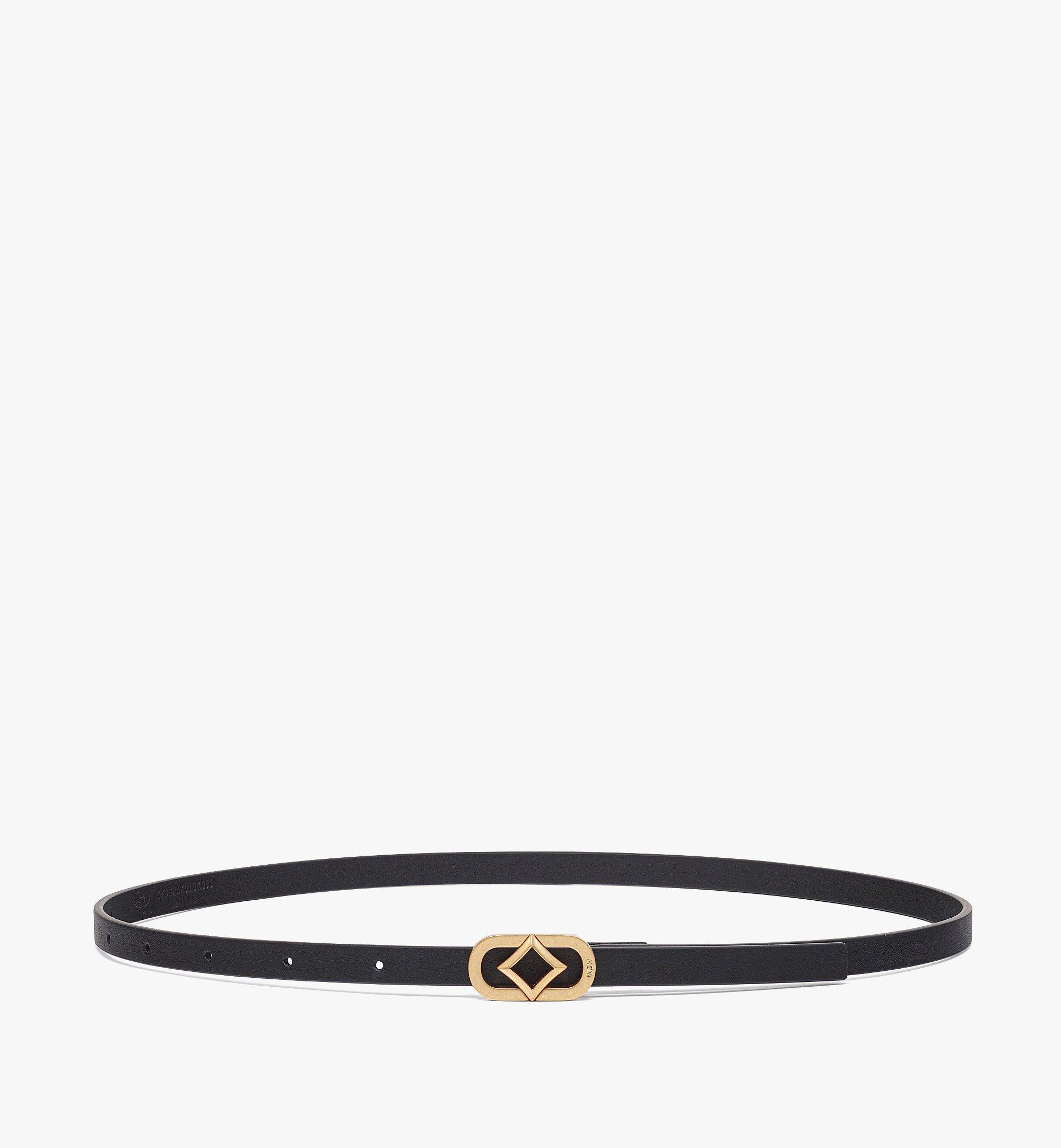 MCM Diamond バックル ベルト - スペイン製カーフレザー Black MYBESAK01BK090 ほかの角度から見る 1