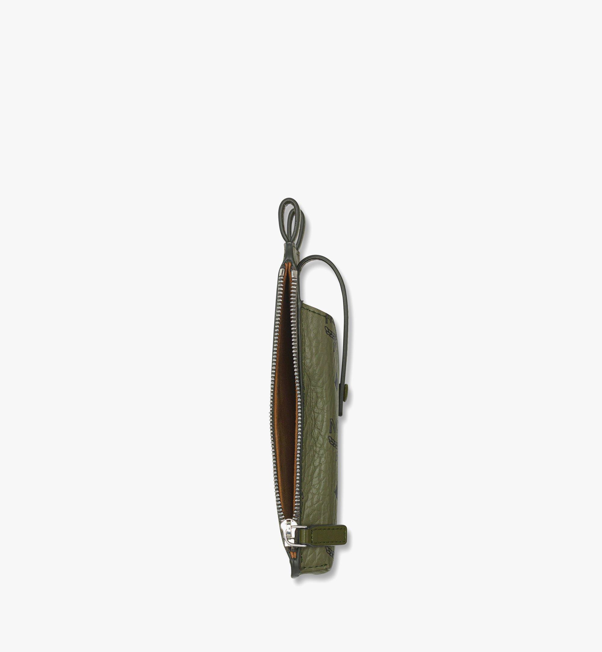 MCM M-Art Pouch Belt in Visetos Green MYBFATA02K8110 Alternate View 1