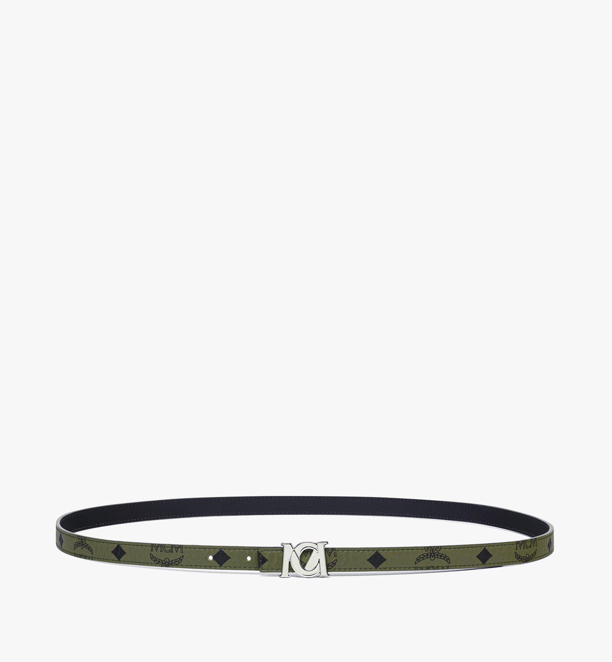 MCM M-Art Pouch Belt in Visetos Green MYBFATA02K8110 Alternate View 3