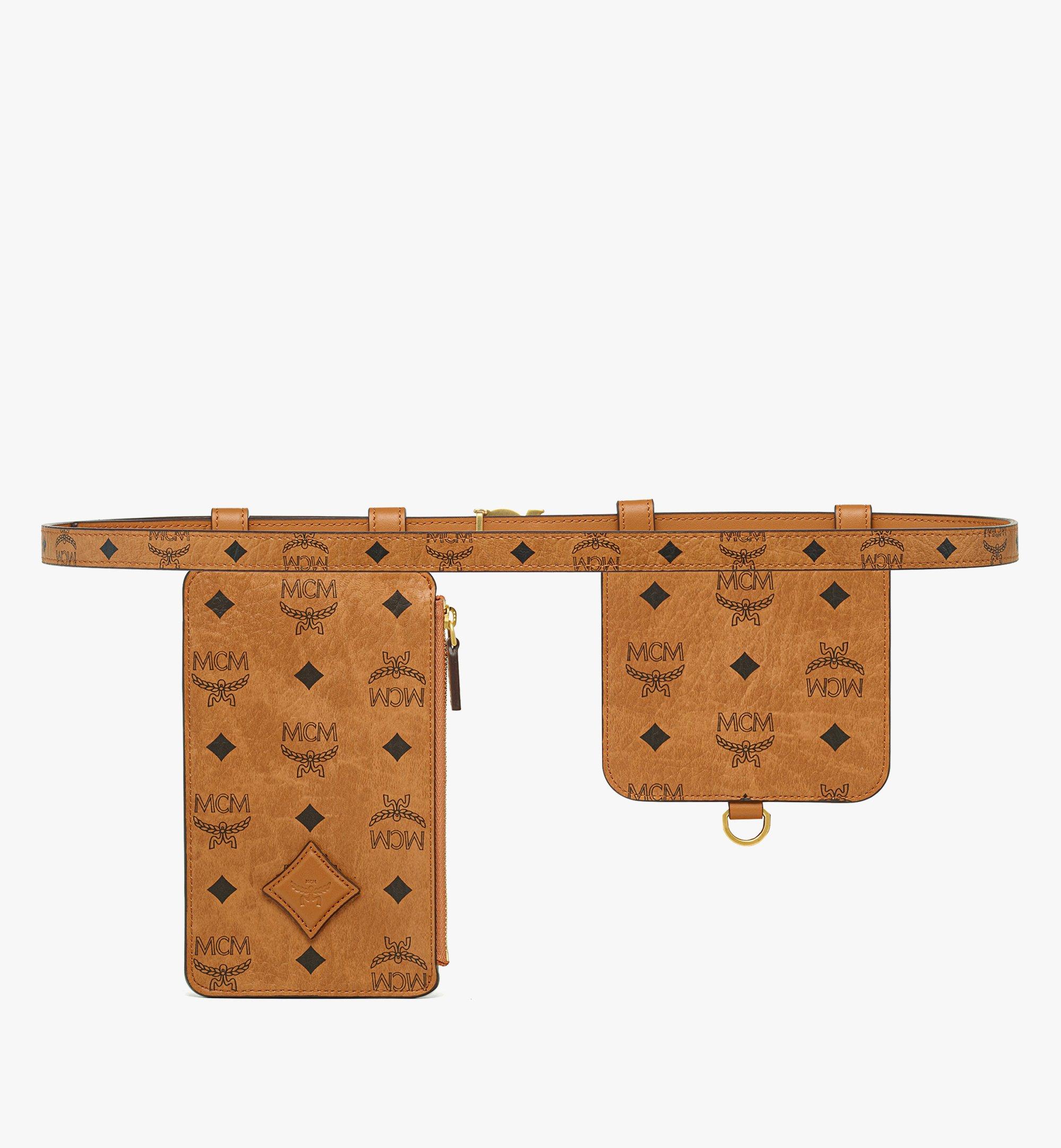 MCM M-Art Pouch Belt in Visetos Cognac MYBFSTA01CO110 Alternate View 2
