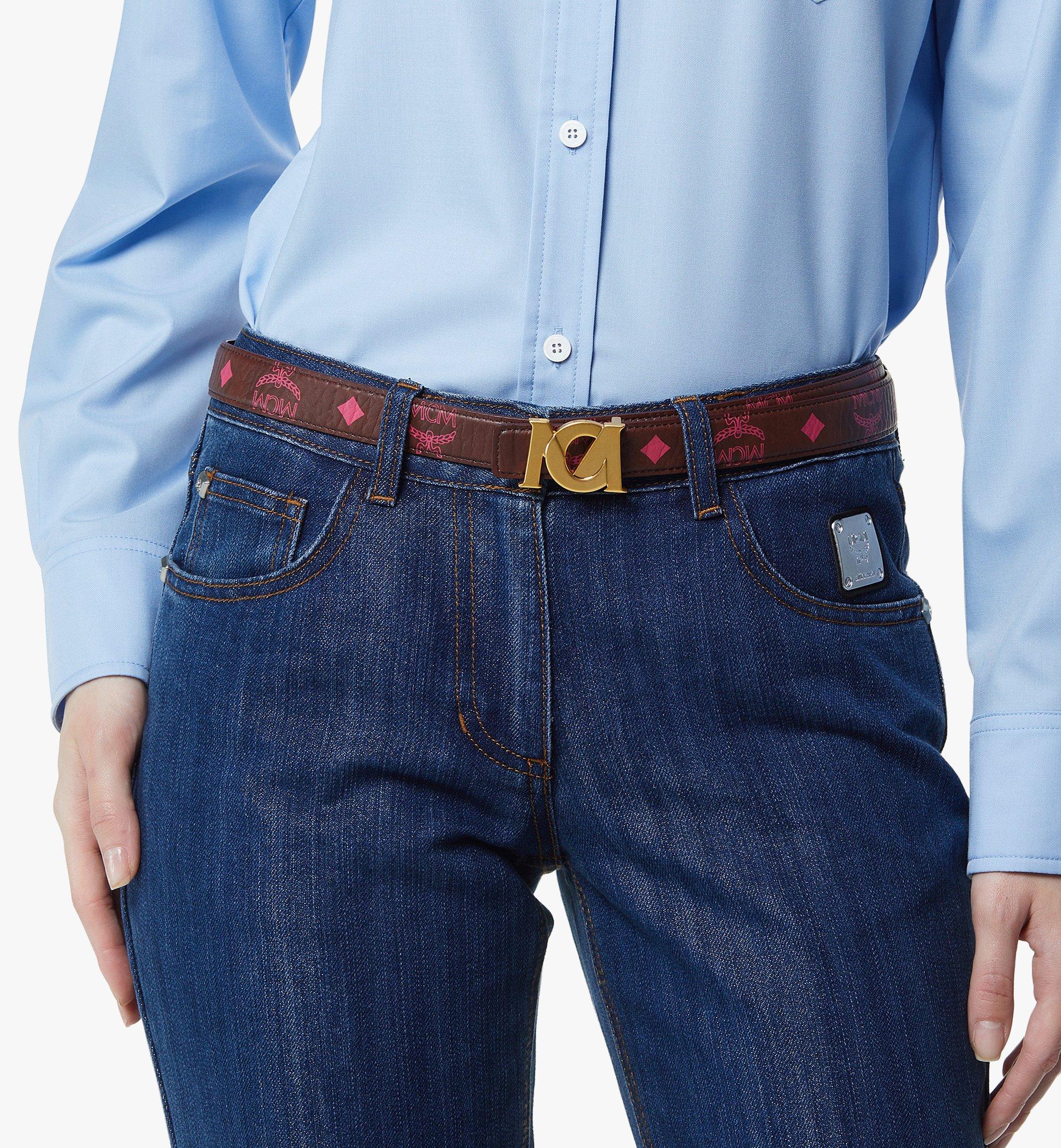 MCM M-Art Belt 1” in Visetos Brown MYBGAUM014B090 Alternate View 3