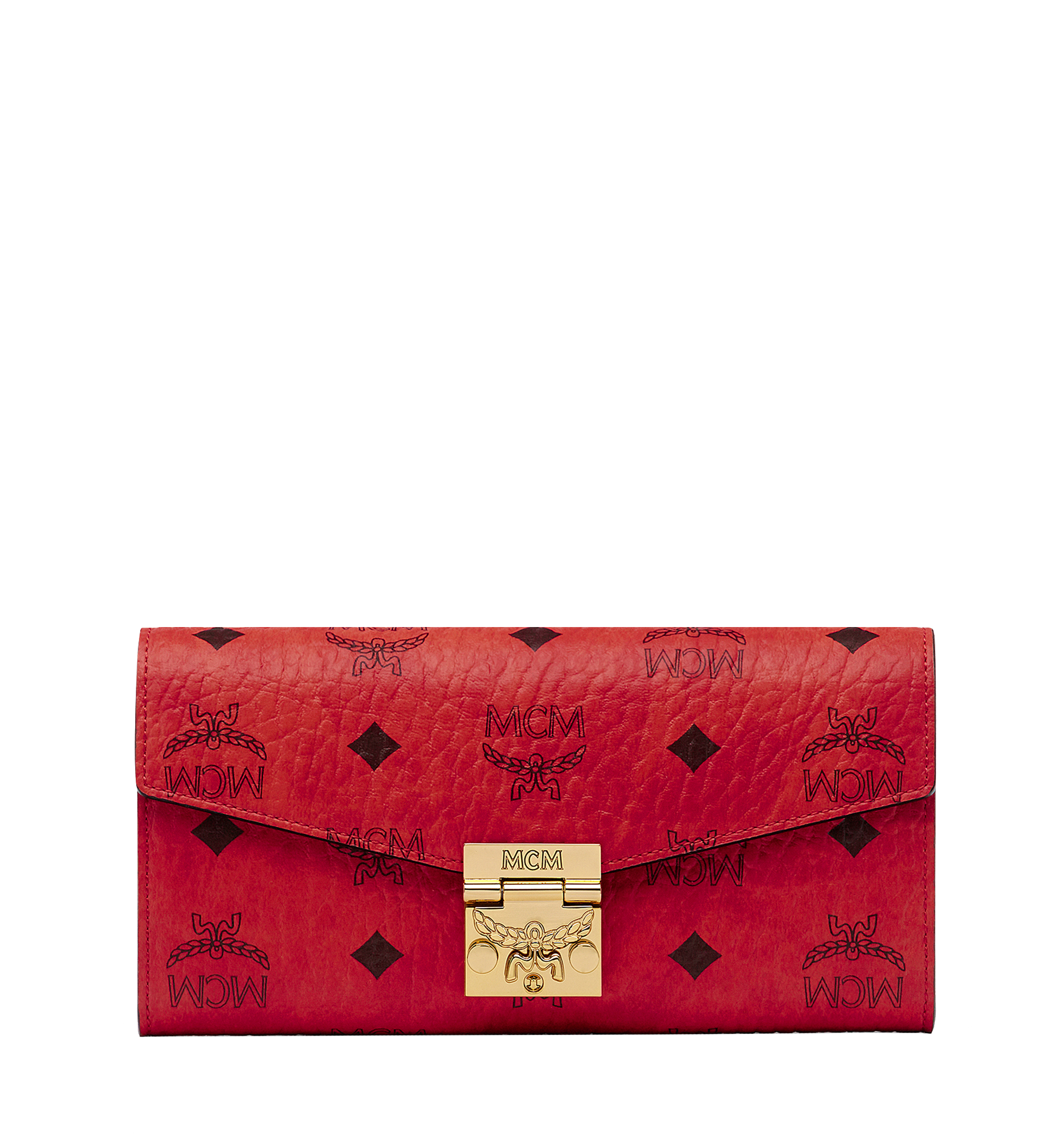 red mcm clutch