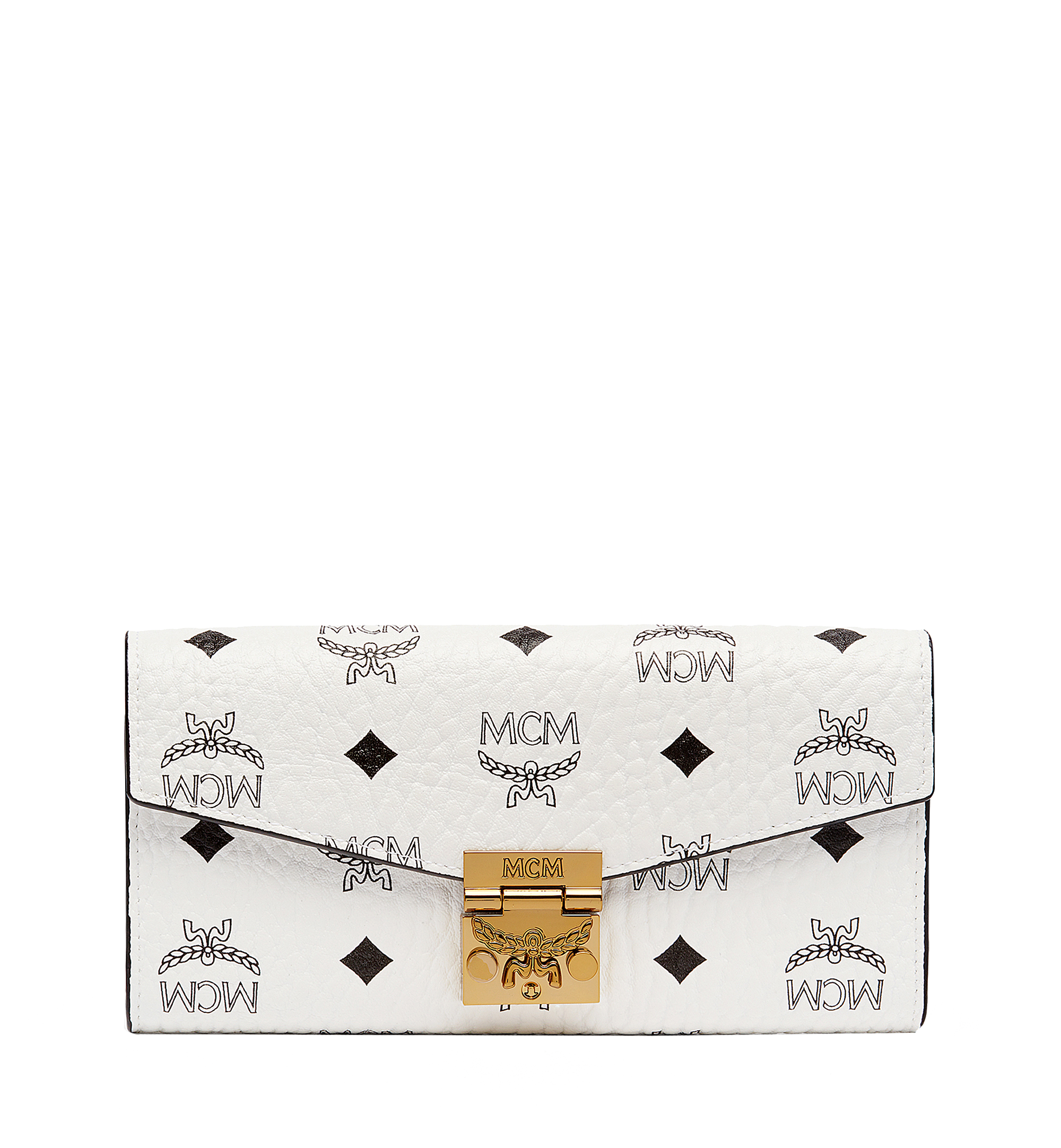 MCM Tracy Crossbody Wallet in Visetos White MYL7SPA11WT001 Alternate View 1