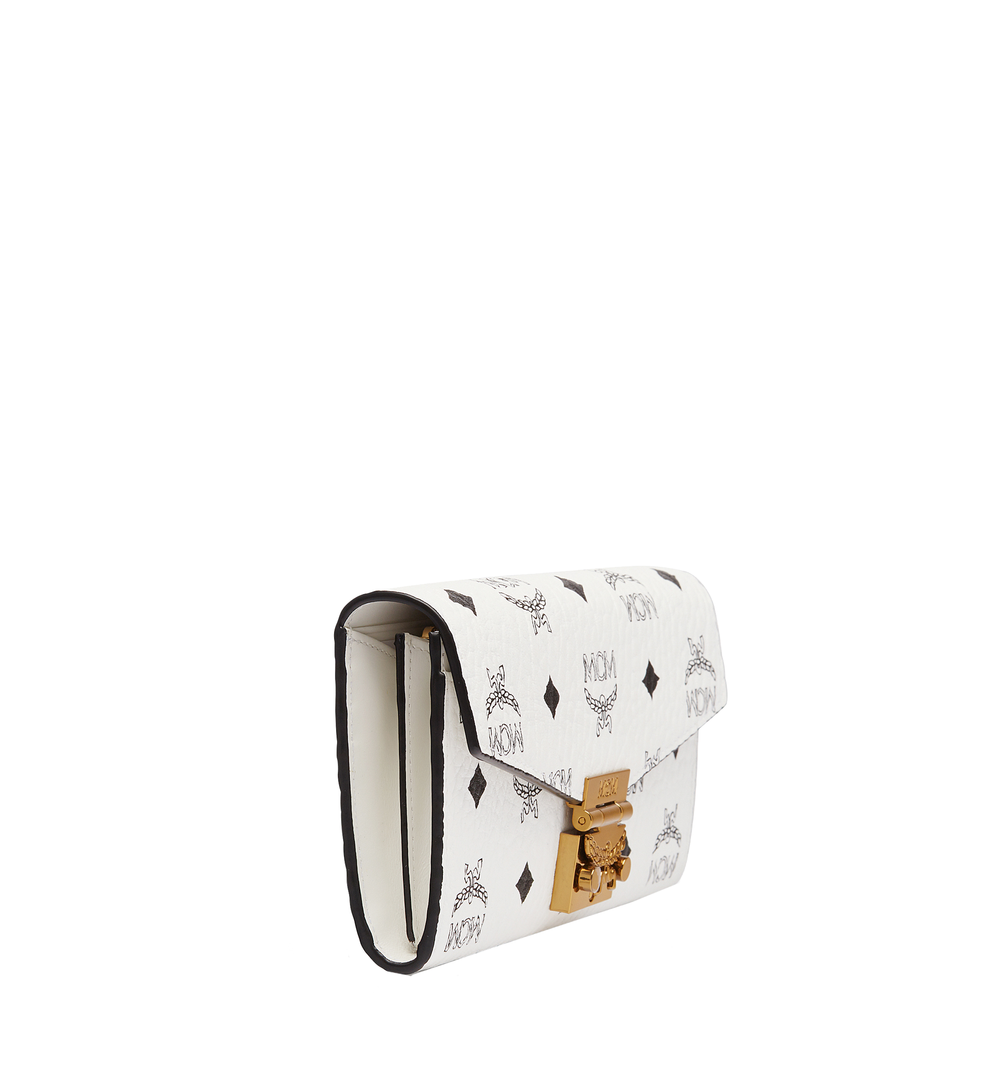MCM Tracy Crossbody Wallet in Visetos White MYL7SPA11WT001 Alternate View 1