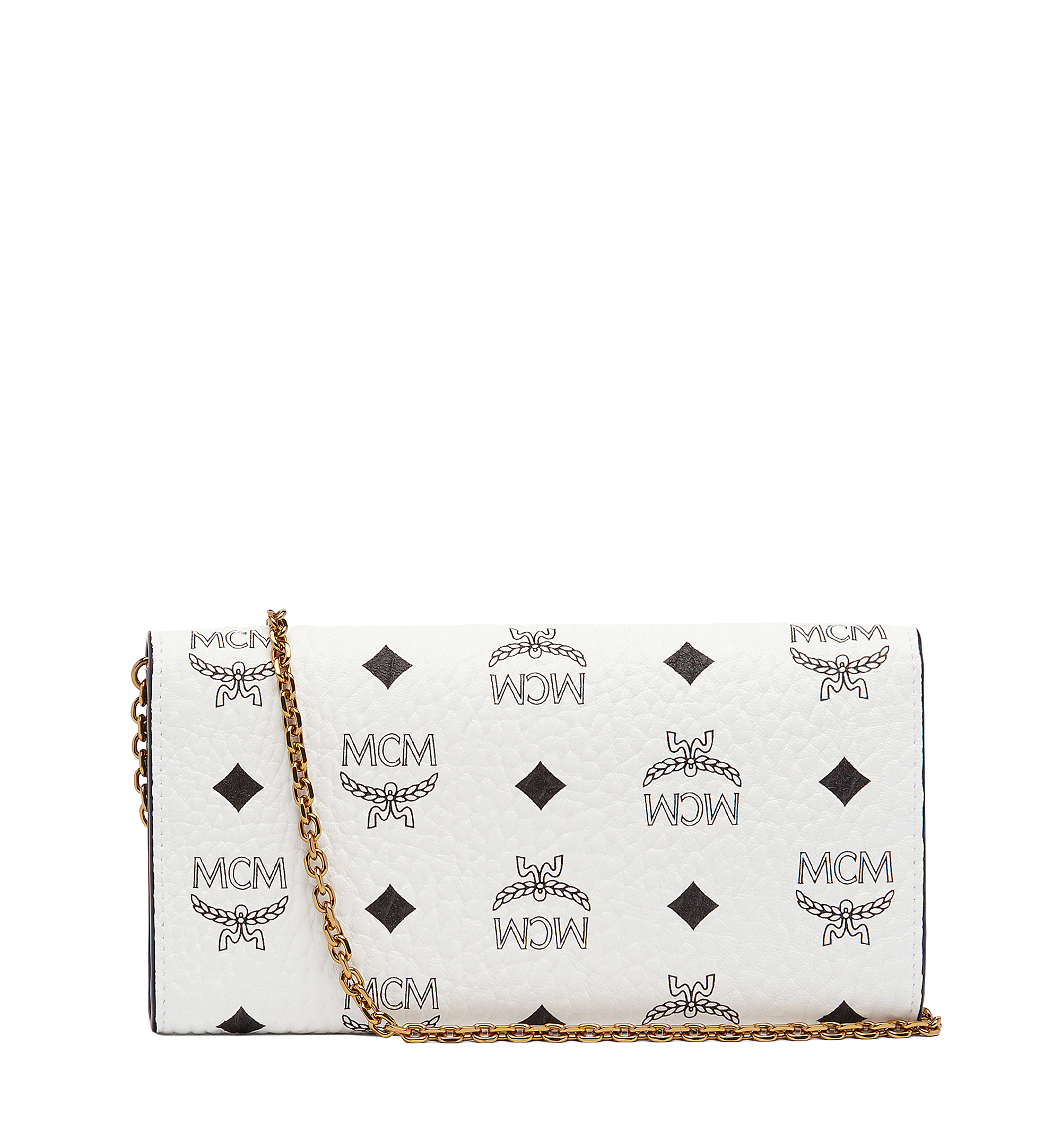 MCM Tracy Crossbody Wallet in Visetos White MYL7SPA11WT001 Alternate View 2