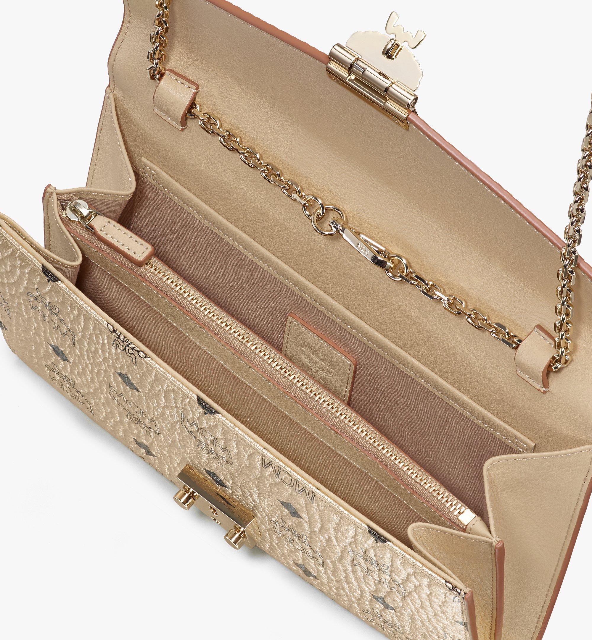 MCM Patricia Continental Crossbody Wallet in Visetos Gold MYL8APA17T1001 Alternate View 3