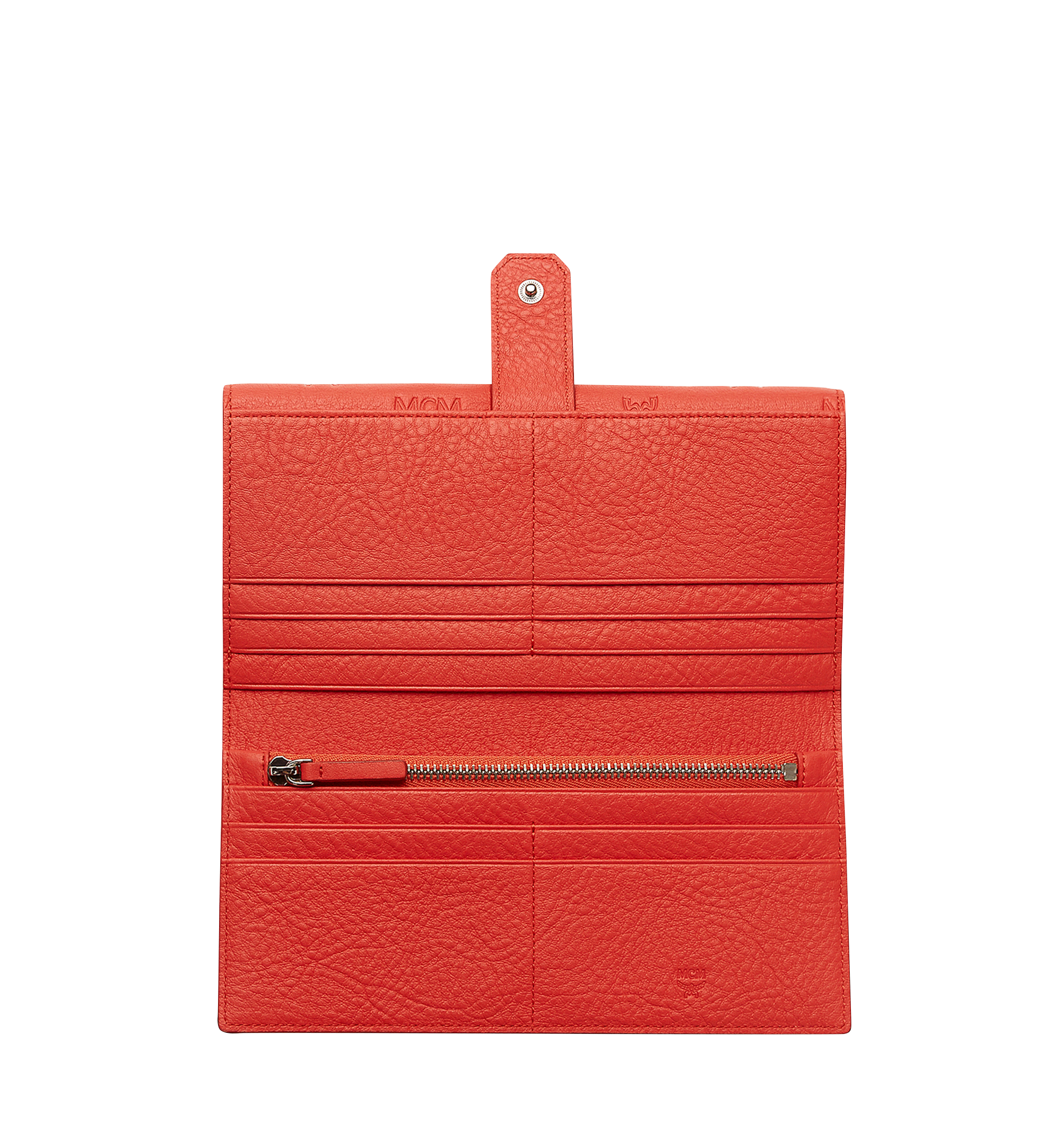 MCM Klara Two Fold Wallet in Monogram Leather Orange MYL8SKM02OG001 Alternate View 3