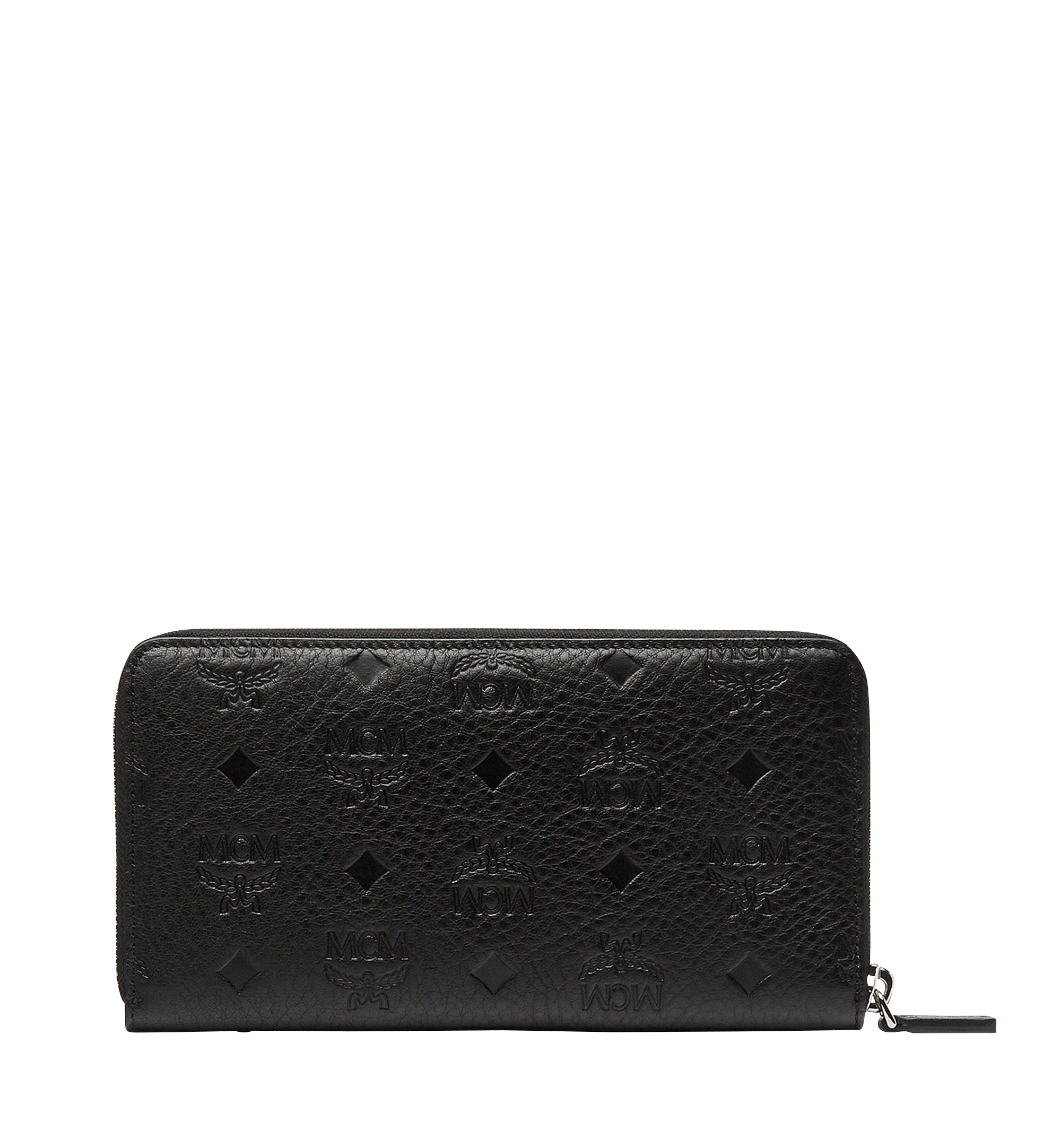 MCM Klara Zip Around Wallet in Monogram Leather Black MYL8SKM11BK001 Alternate View 2