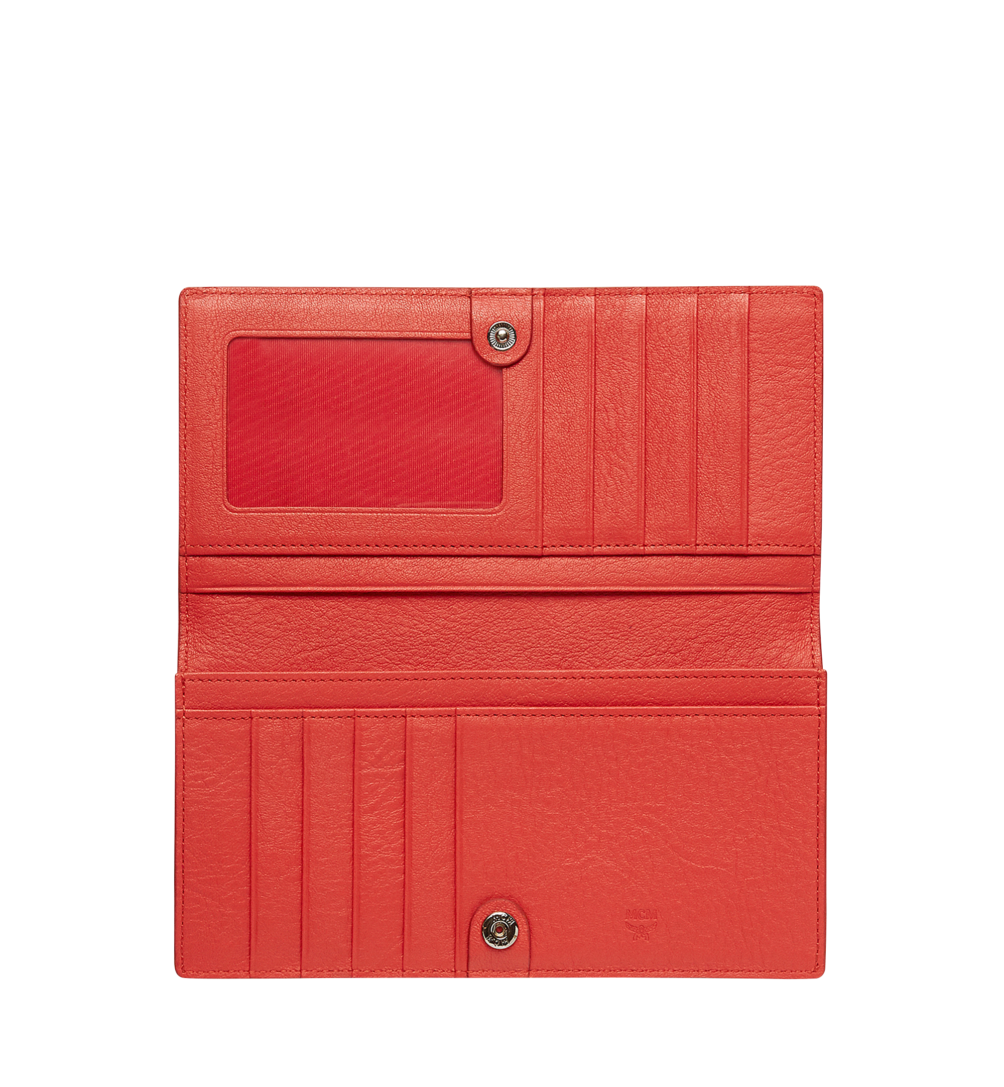 MCM Klara Two Fold Wallet in Monogram Leather Orange MYL8SKM12OG001 Alternate View 3