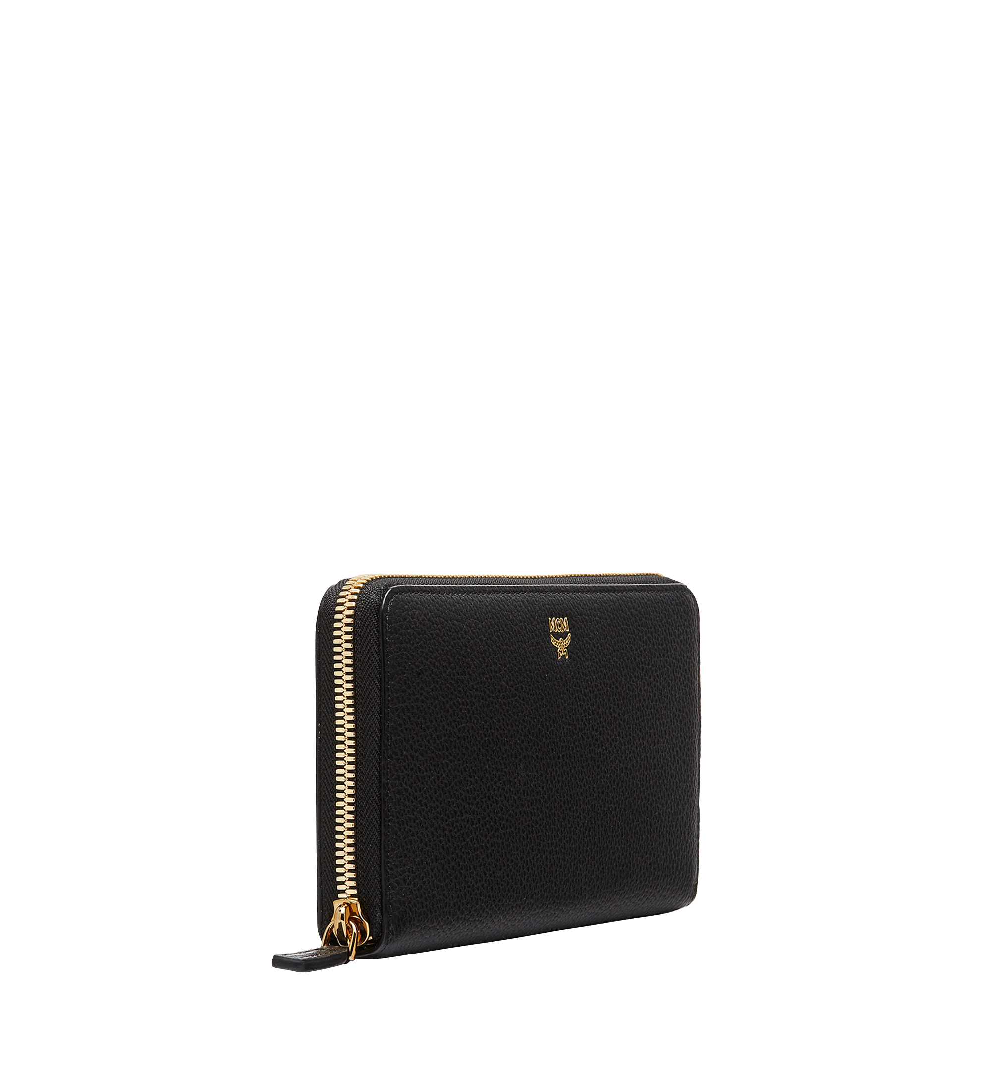 MCM Porte-monnaie à fermeture éclair Milla en cuir grainé Black MYL8SMA04BK001 Plus de photos 1