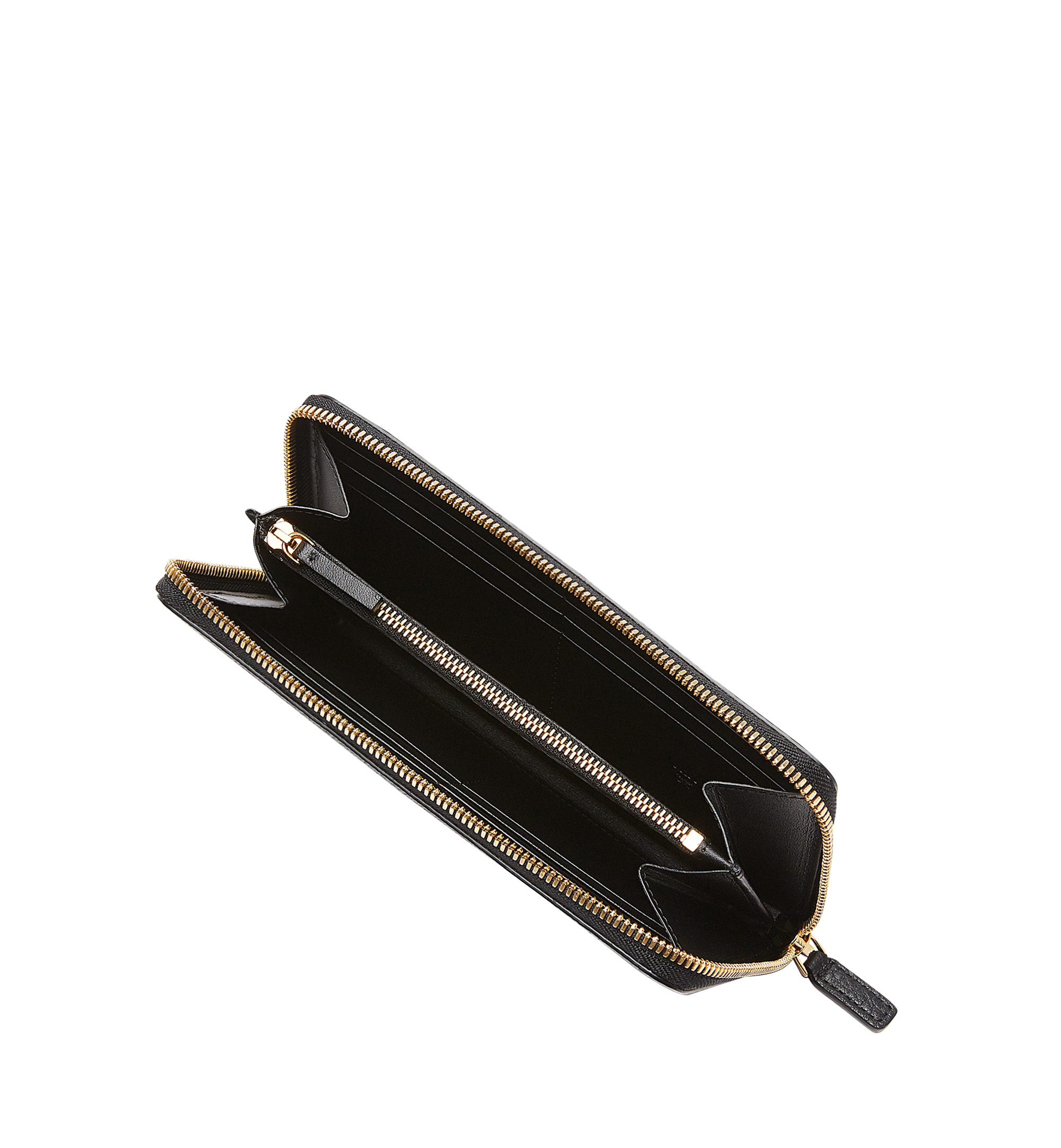 MCM Porte-monnaie à fermeture éclair Milla en cuir grainé Black MYL8SMA04BK001 Plus de photos 3