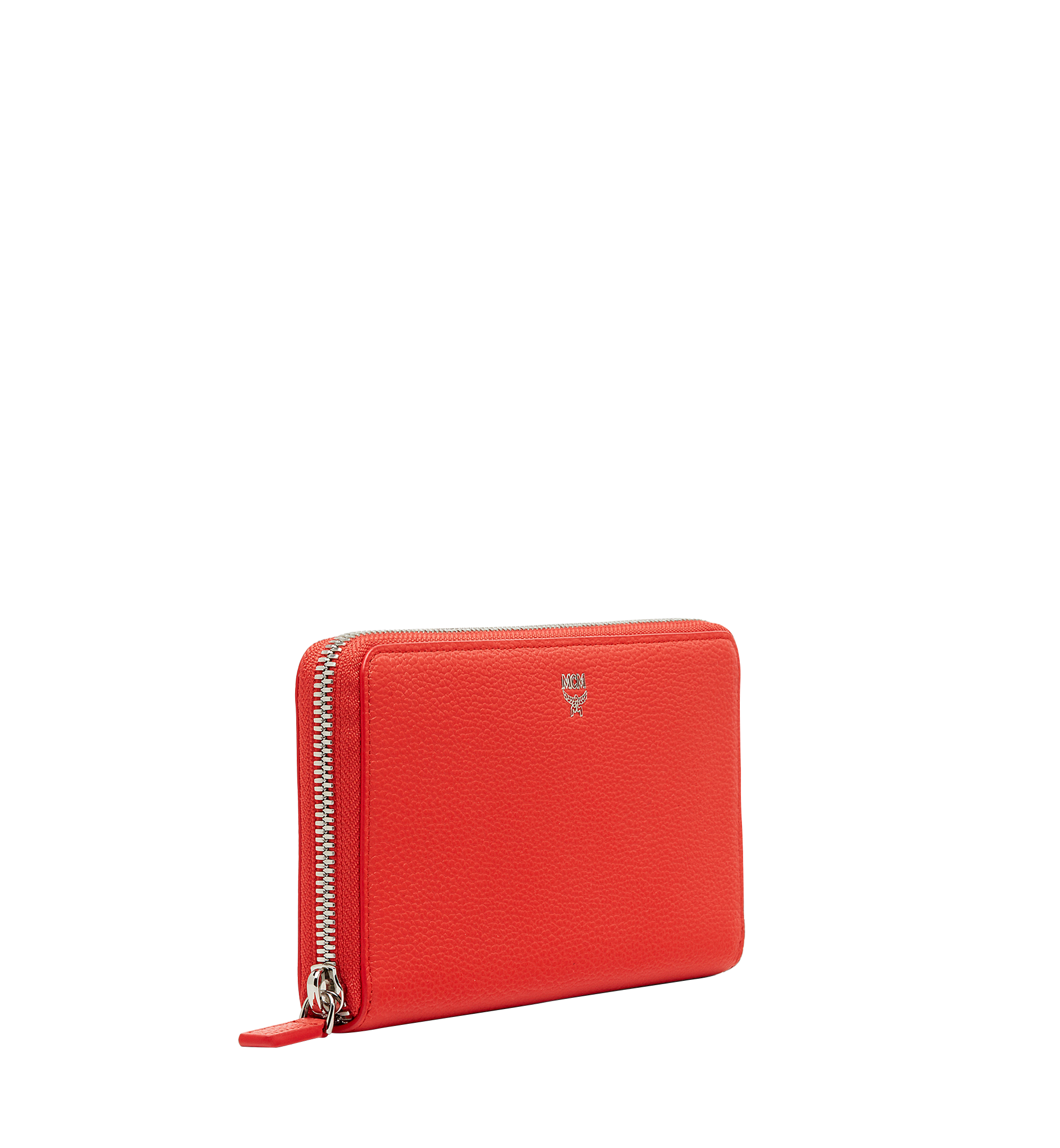 MCM Milla Zip Around Wallet in Grained Leather Orange MYL8SMA04OG001 Plus de photos 1