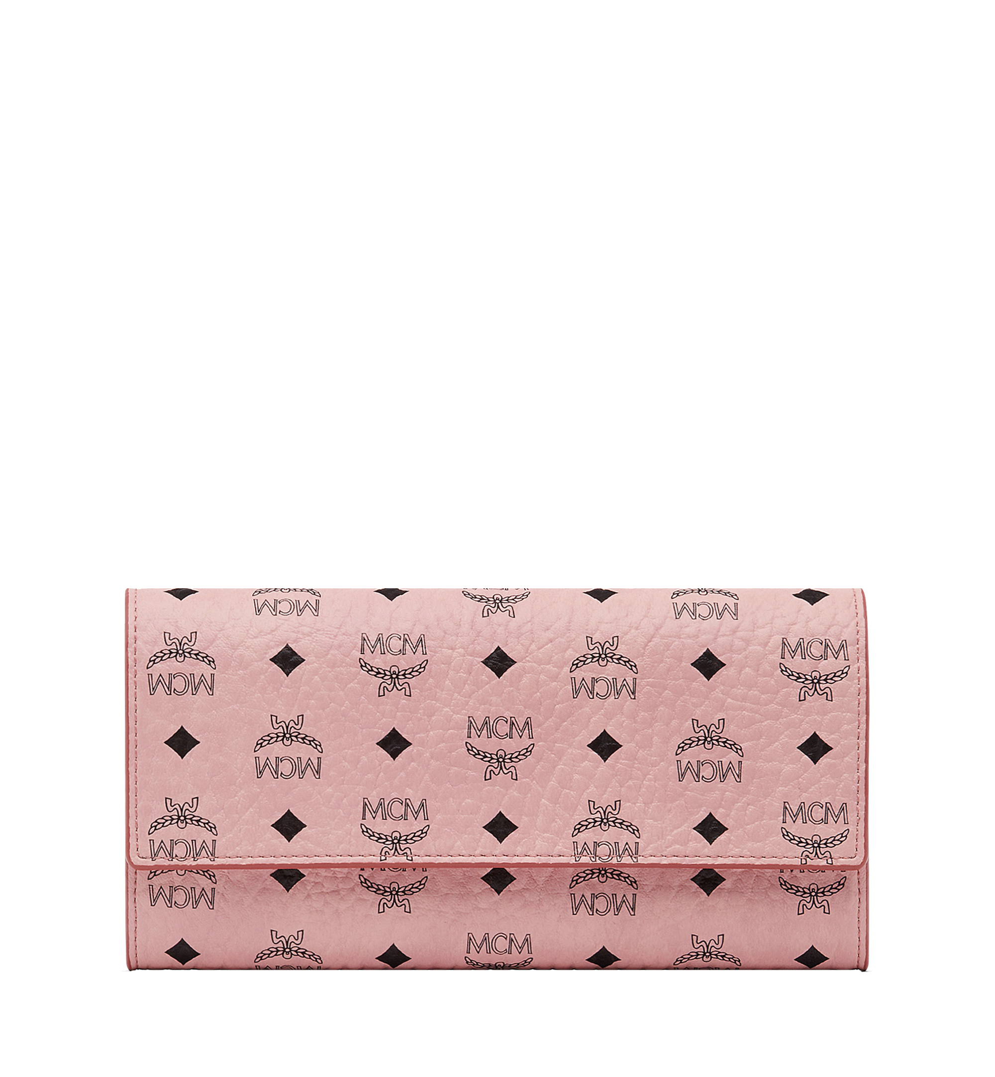 MCM Two Fold Wallet in Visetos Original Pink MYL8SVI99PZ001 Alternate View 1