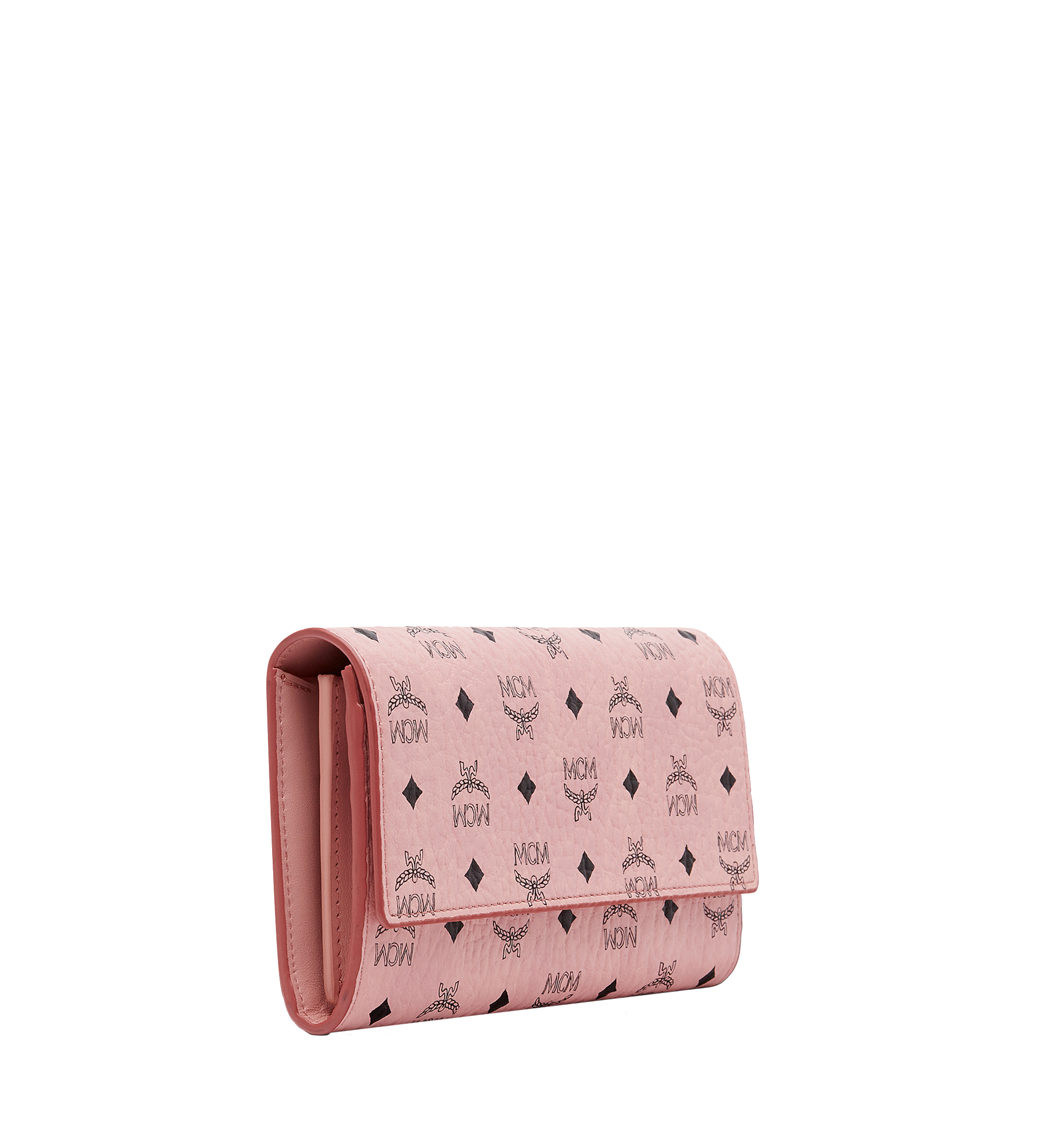 MCM Two Fold Wallet in Visetos Original Pink MYL8SVI99PZ001 Alternate View 1
