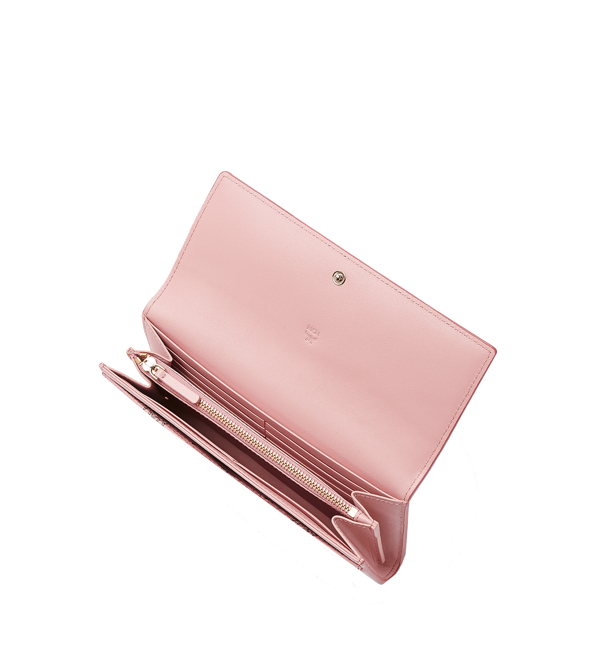 MCM Two Fold Wallet in Visetos Original Pink MYL8SVI99PZ001 Alternate View 3