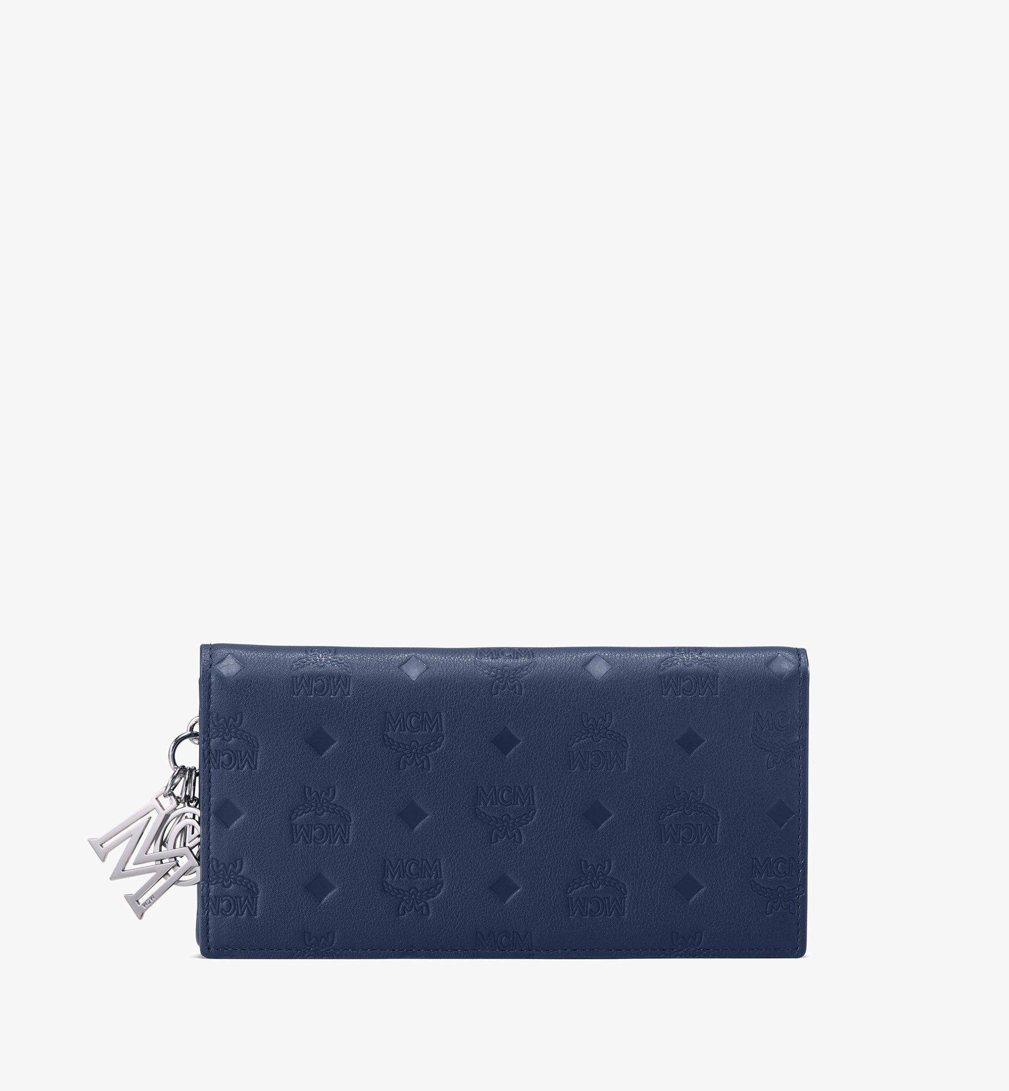 MCM Klara Logo Monogram Leather Continental Wallet