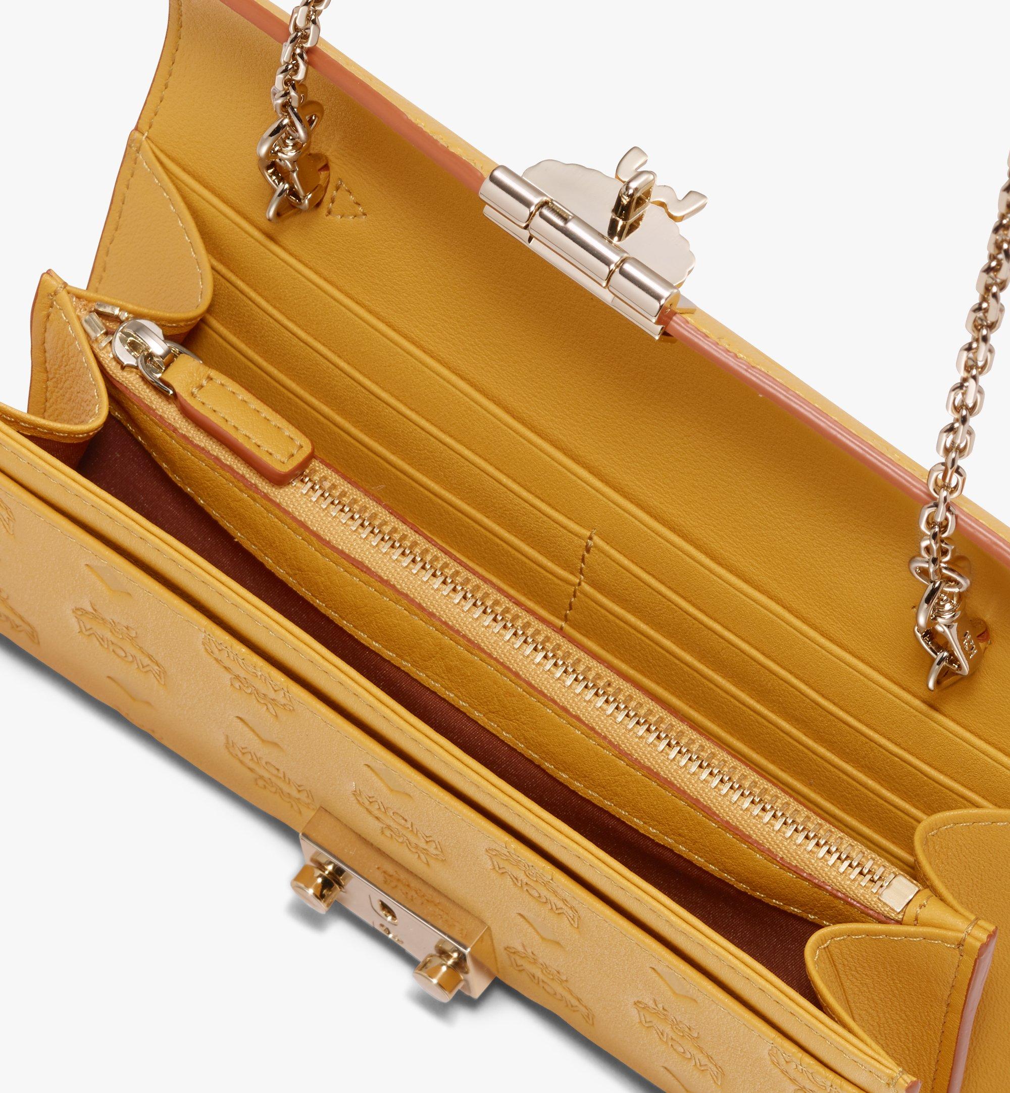 Large Patricia Crossbody Wallet in Monogram Leather Golden Mango MCM