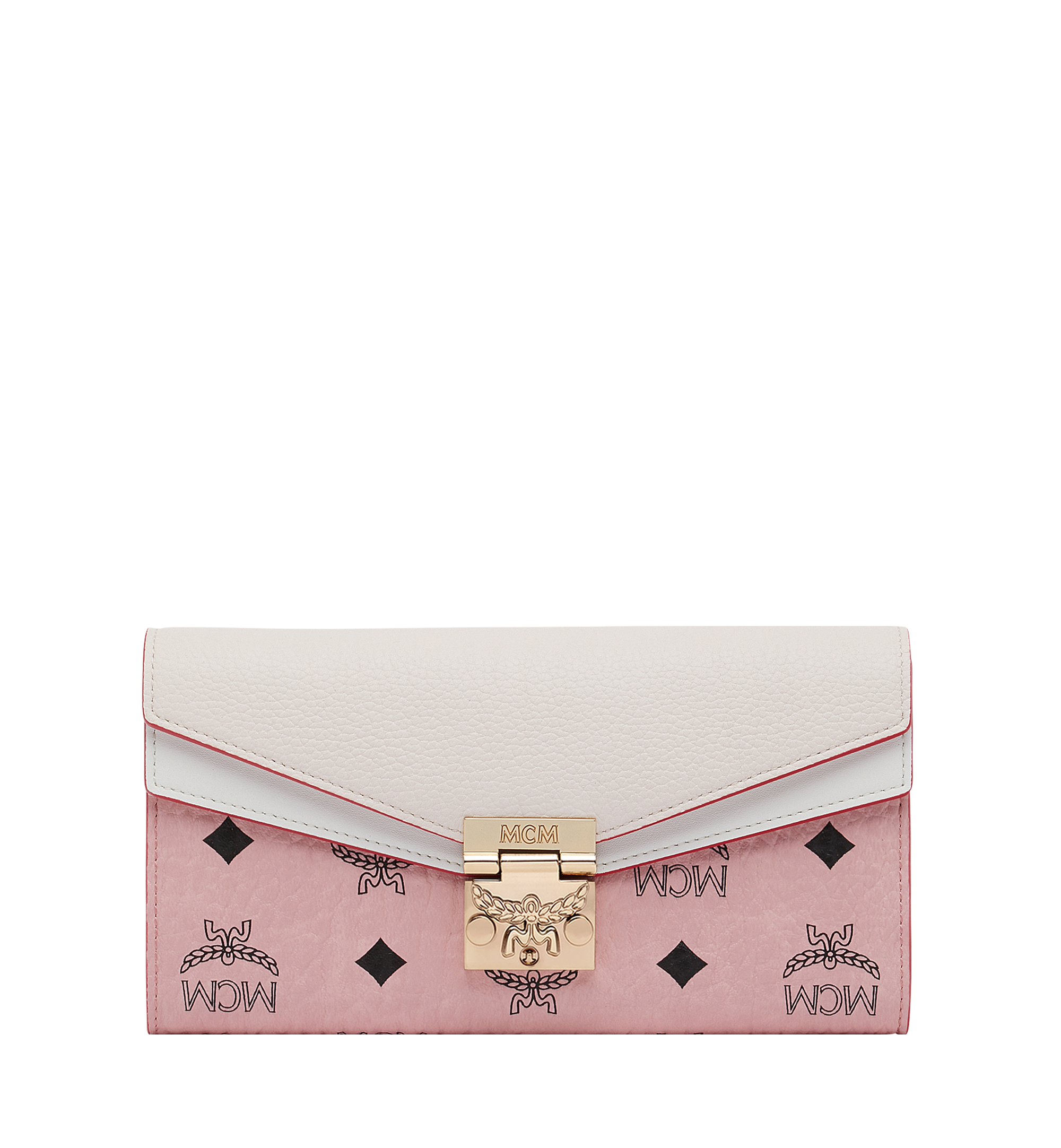 Large Tracy Crossbody Wallet in Visetos Leather Block Pink MCM ®US