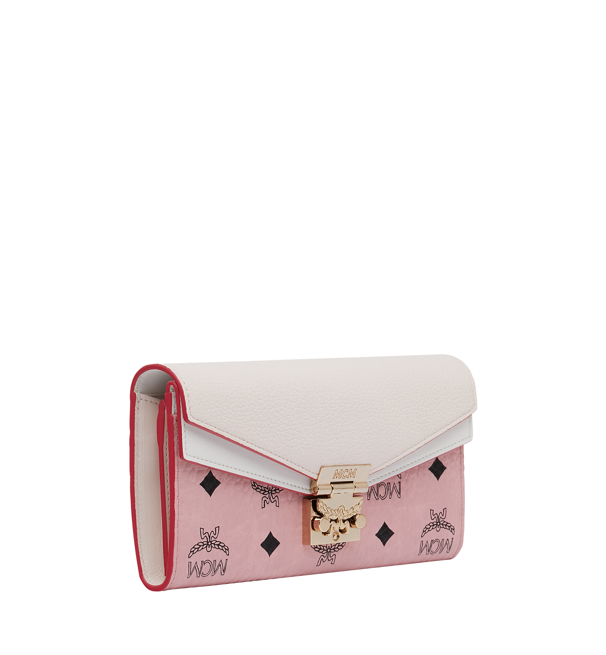 Large Tracy Crossbody Wallet in Visetos Leather Block Pink MCM ®US