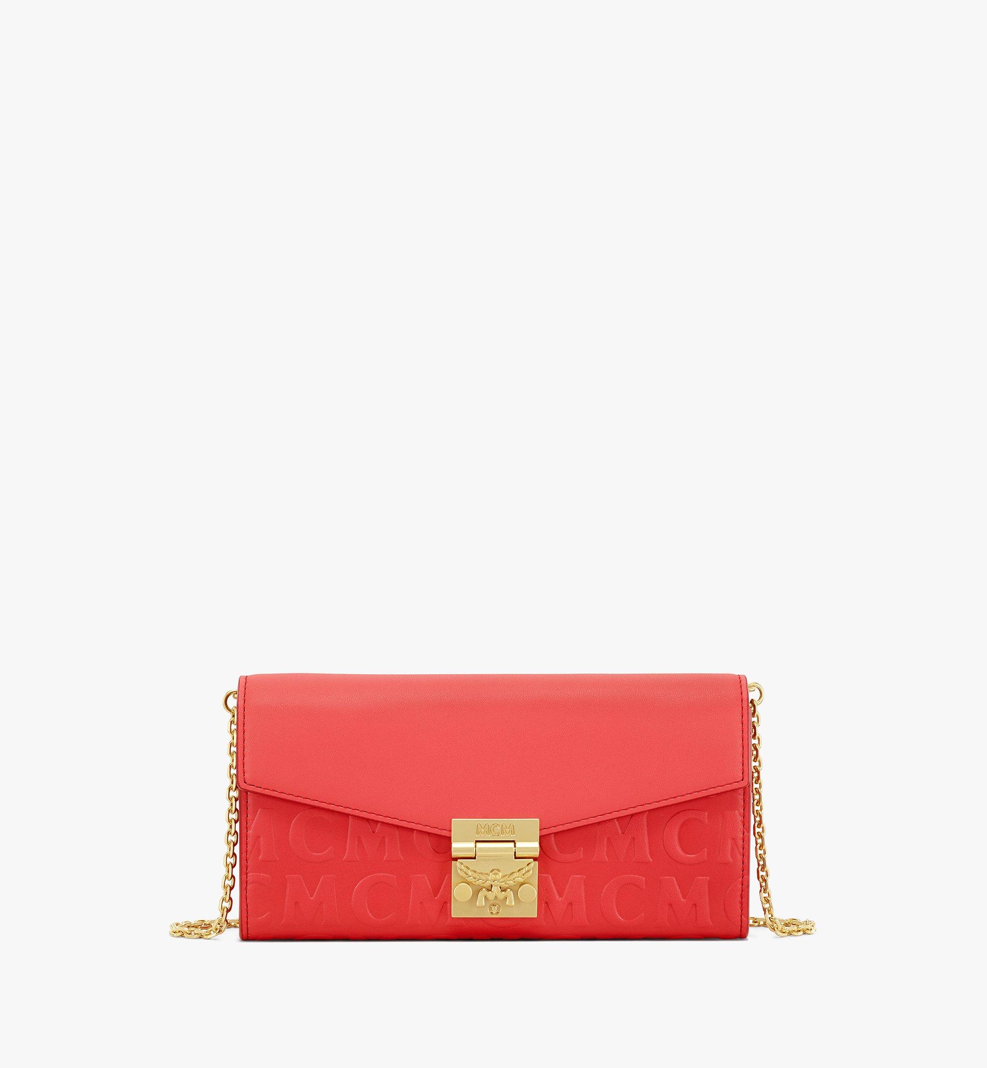 Large Tracy Crossbody Wallet in MCM Monogram Leather Red MCM ®NZ