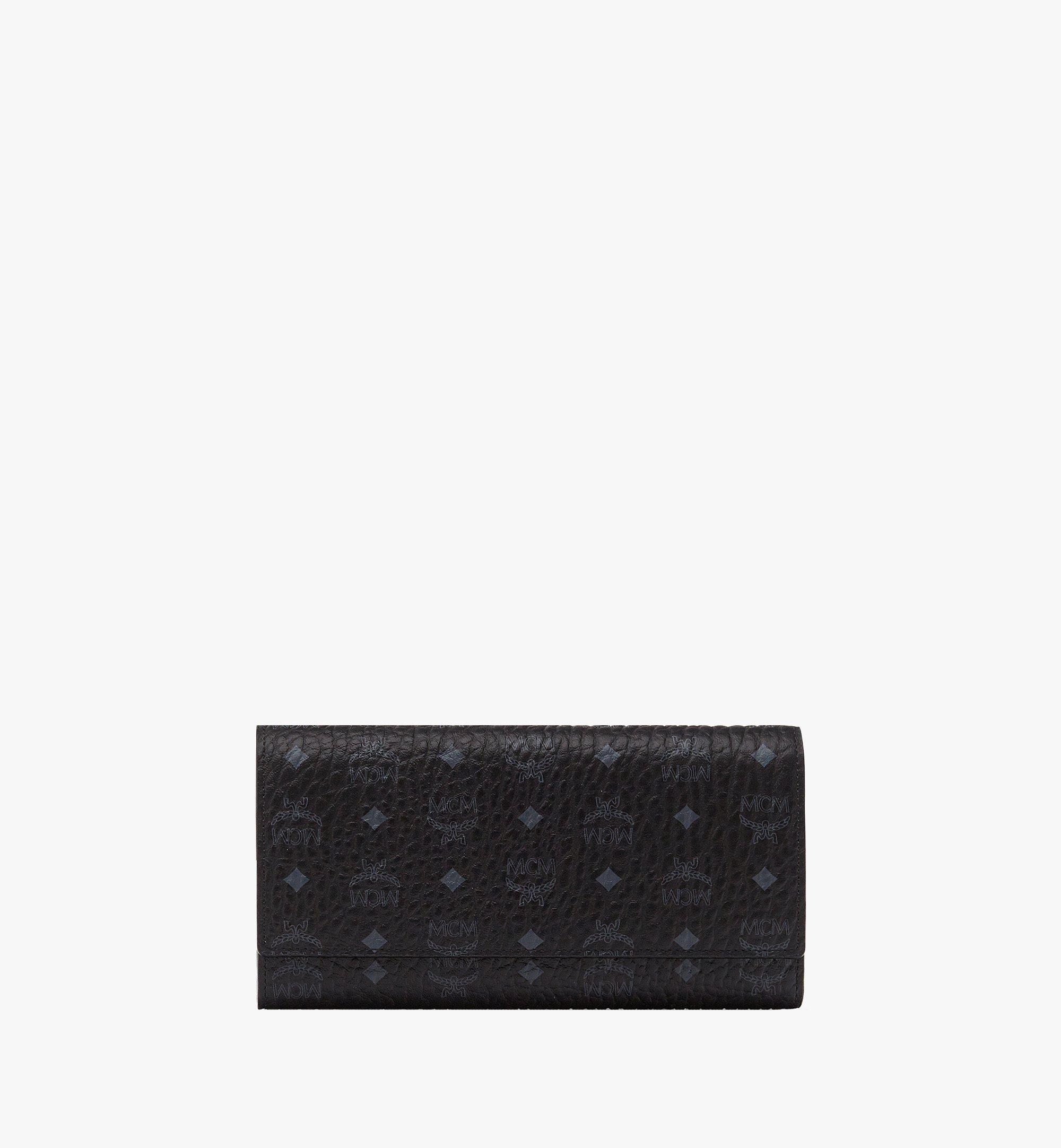 MCM Veritas Flap Wallet/Two-Fold Small Black 