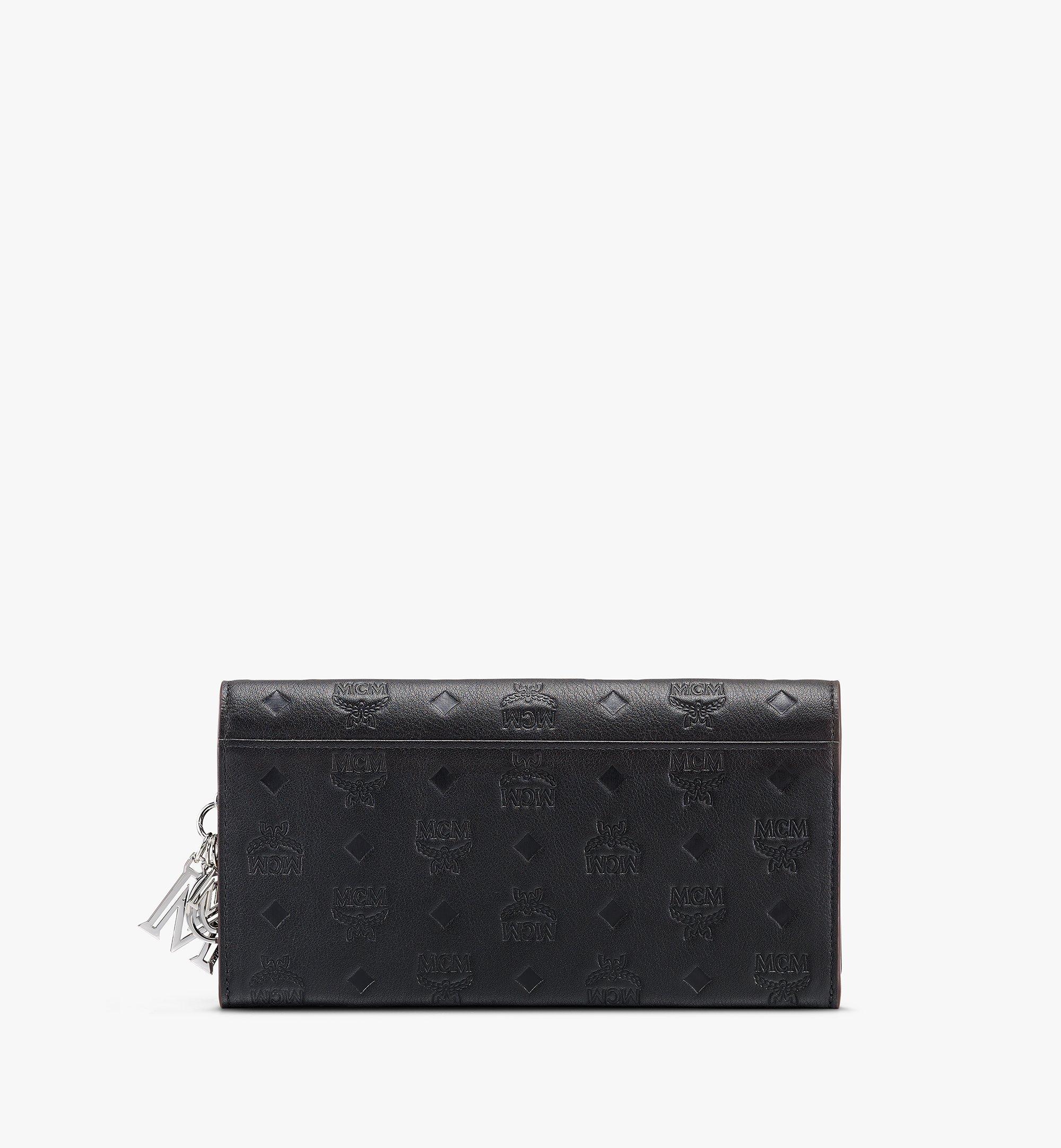MCM Klara Chain Wallet in Monogram Leather Black MYLASKM01BK001 Alternate View 2