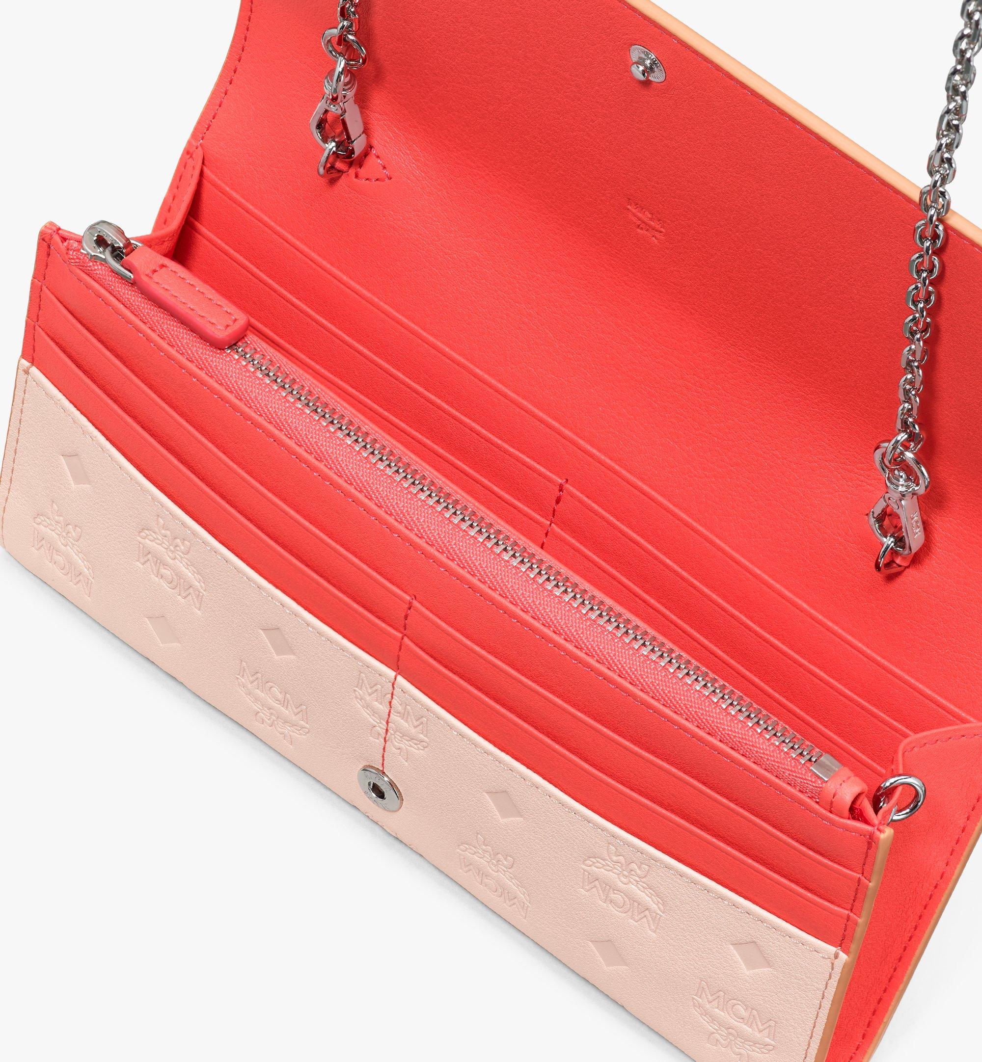 MCM Klara Chain Wallet in Monogram Leather Beige MYLASKM01II001 Alternate View 3