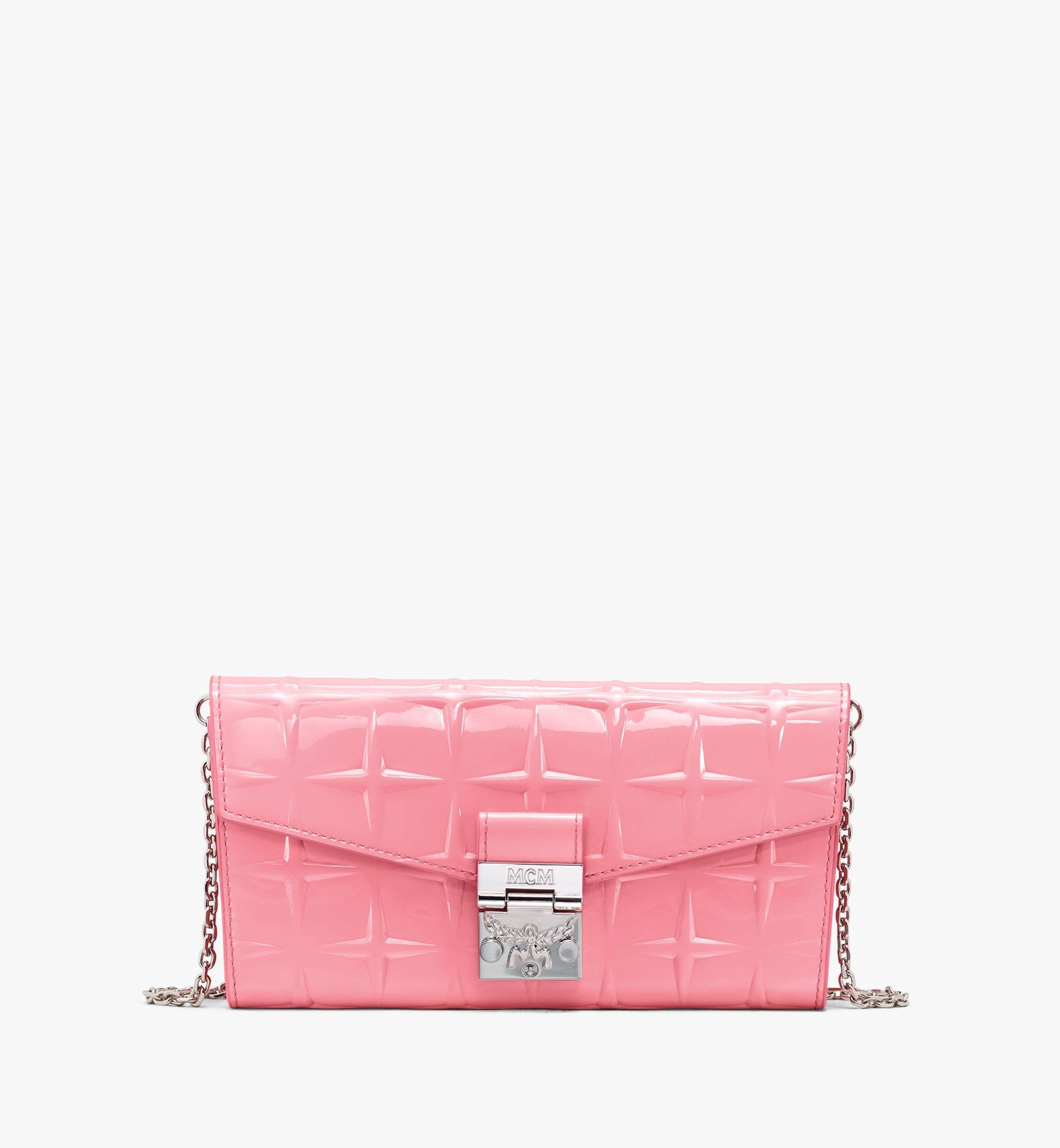 Patricia Crossbody Wallet in Diamond Patent Leather