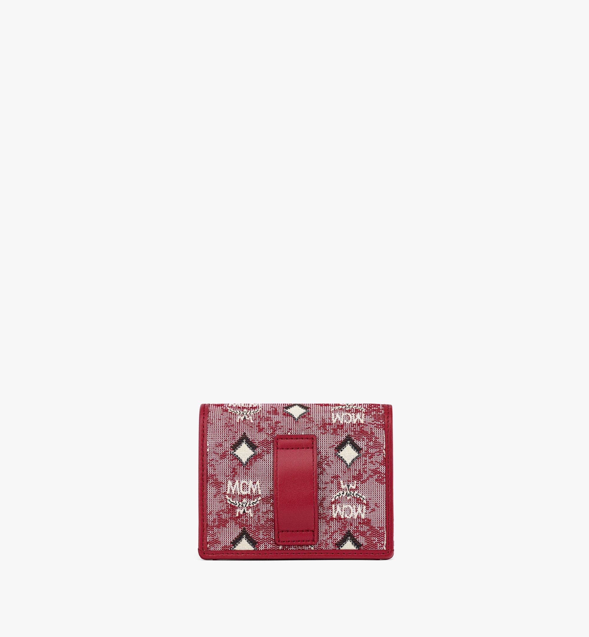 MCM กระเป๋าสตางค์สายโซ่ผ้าแจ็คการ์ดลายโมโนแกรมวินเทจ Red MYLBATQ01RE001 มุมมองอื่น 3