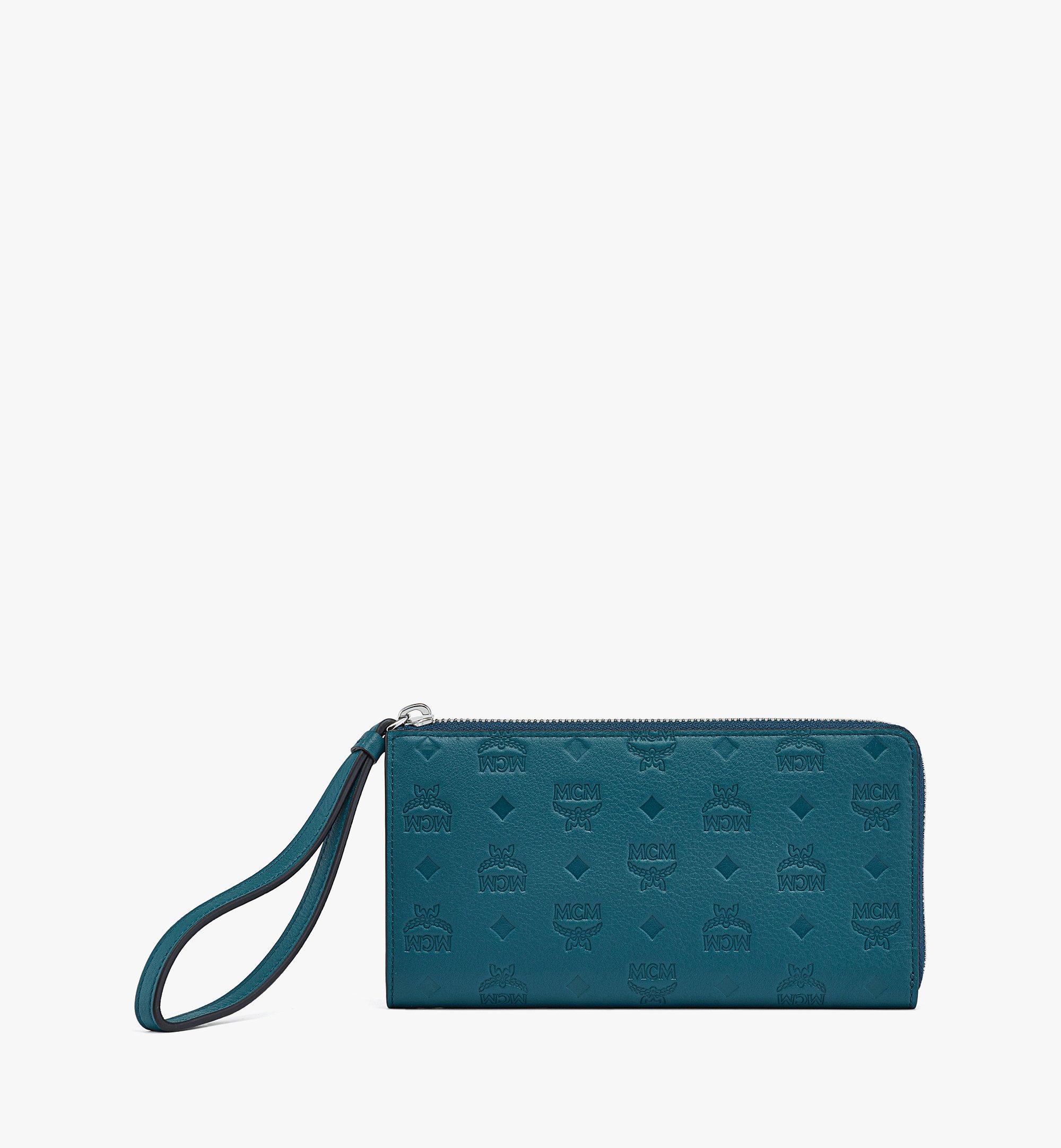 Large Aren Zip Around Wallet in Monogram Leather Green | MCM ®DE