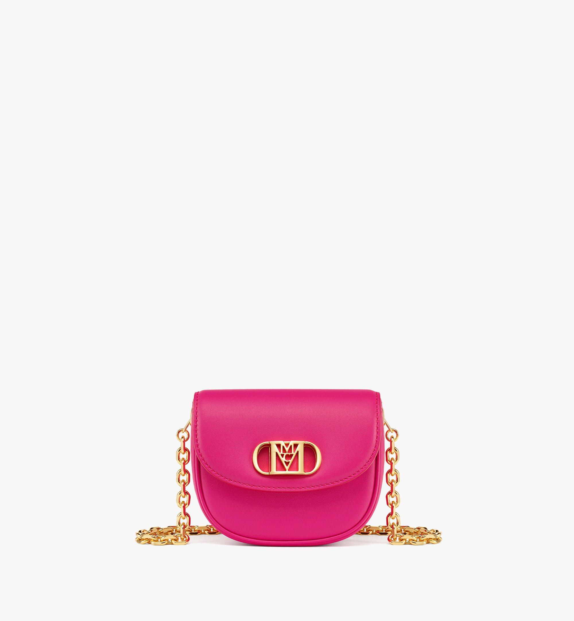 MCM Mode Travia Portemonnaie aus spanischem Leder mit Kettenriemen Pink MYLCALD01QR001 Noch mehr sehen 1