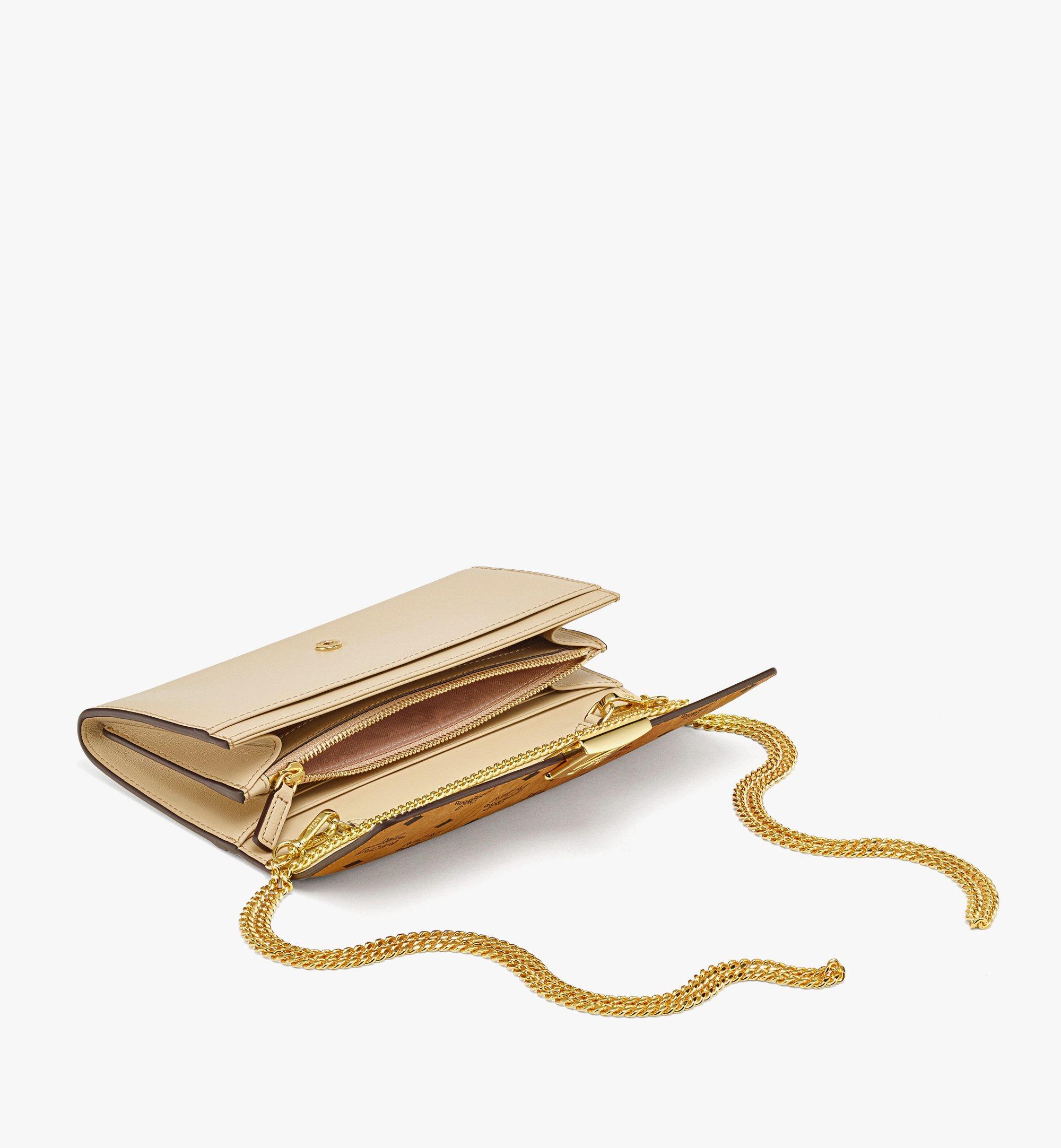 Large Travia Crossbody Wallet in Visetos Leather Mix Beige MCM ®TH