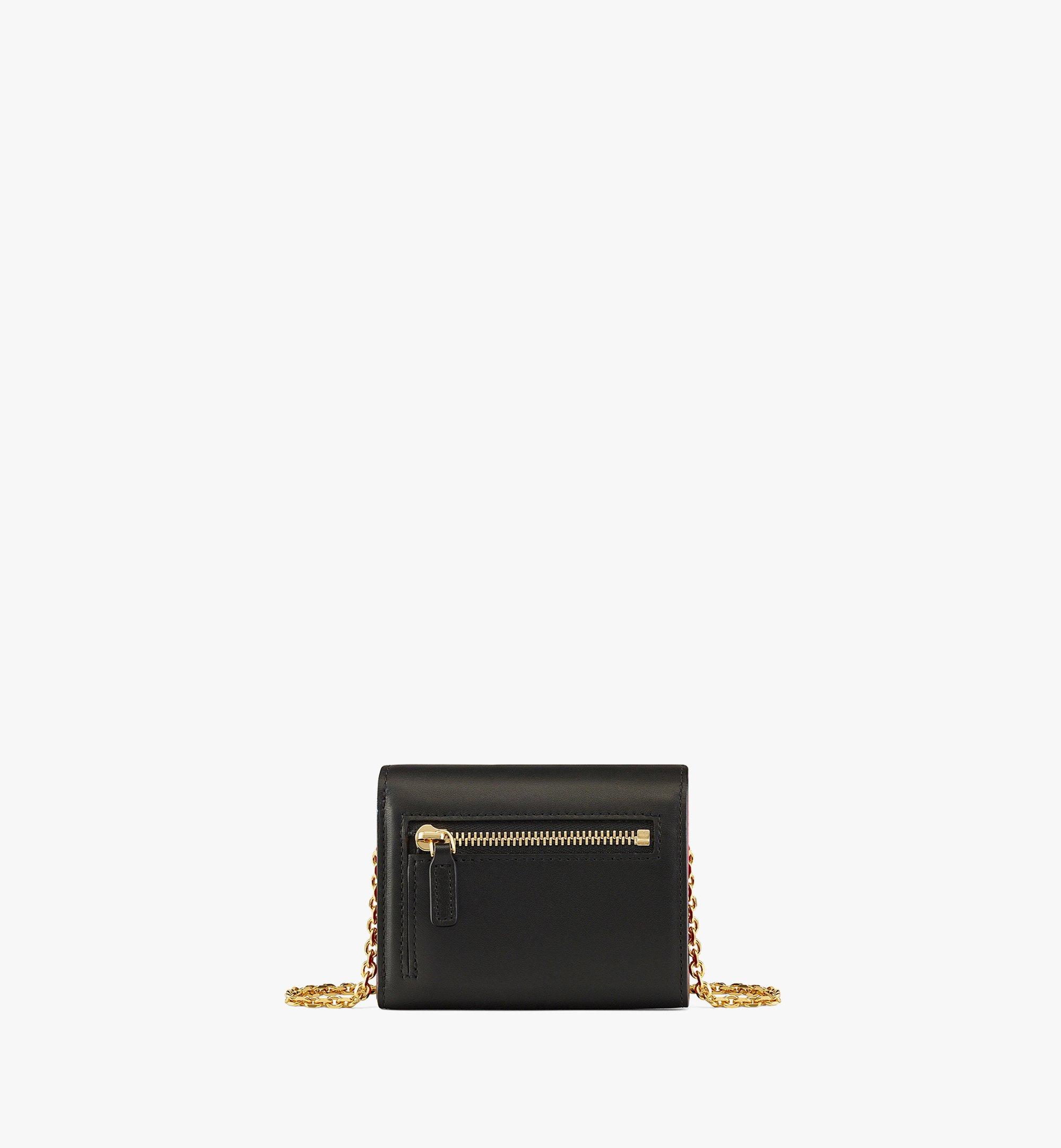 MCM Mode Travia Trifold Chain Wallet in Nappa Leather Black MYLCSLM01BK001 Alternate View 2