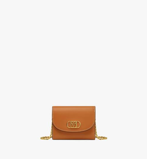 Mode Mena Trifold Chain Wallet in Nappa Leather