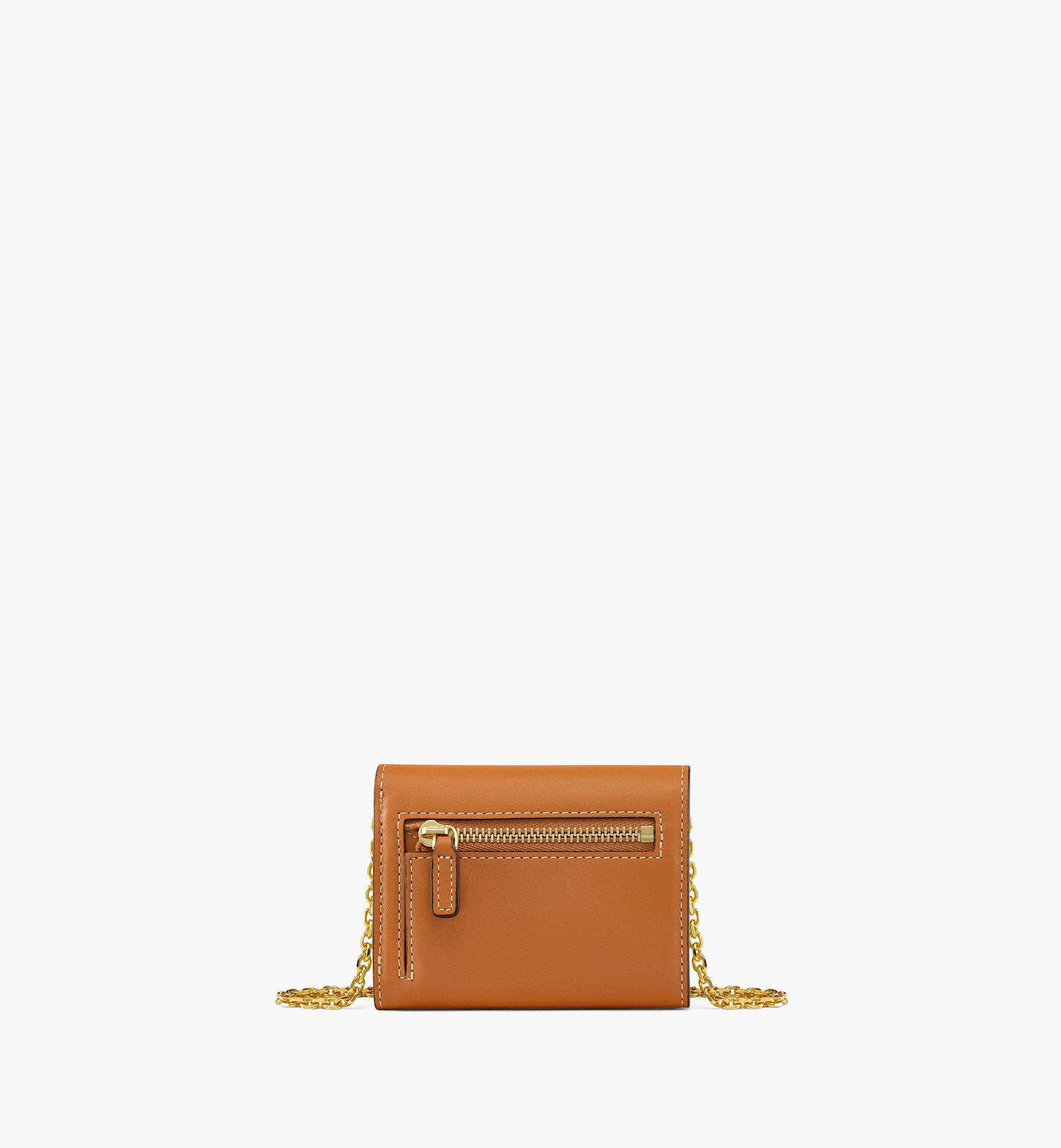 MCM Mode Mena Trifold Crossbody Wallet in Nappa Leather Cognac MYLCSLM01CO001 Alternate View 2