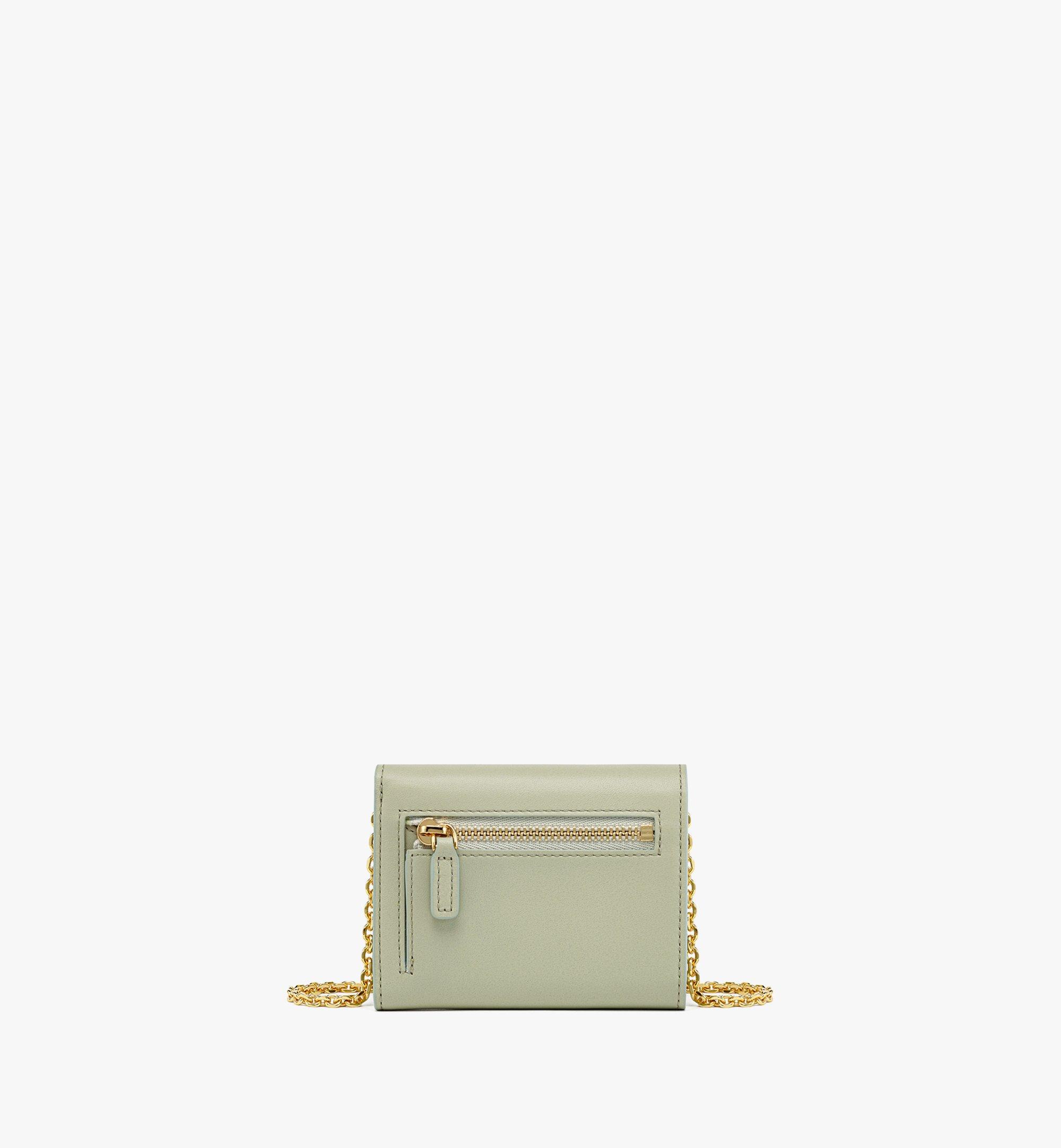 MCM Mode Travia Trifold Chain Wallet in Spanish Leather Green MYLCSLM01J3001 Alternate View 2